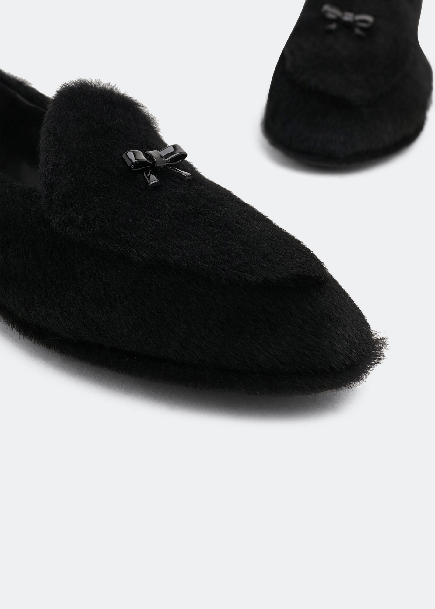 

Shearling loafers, Black