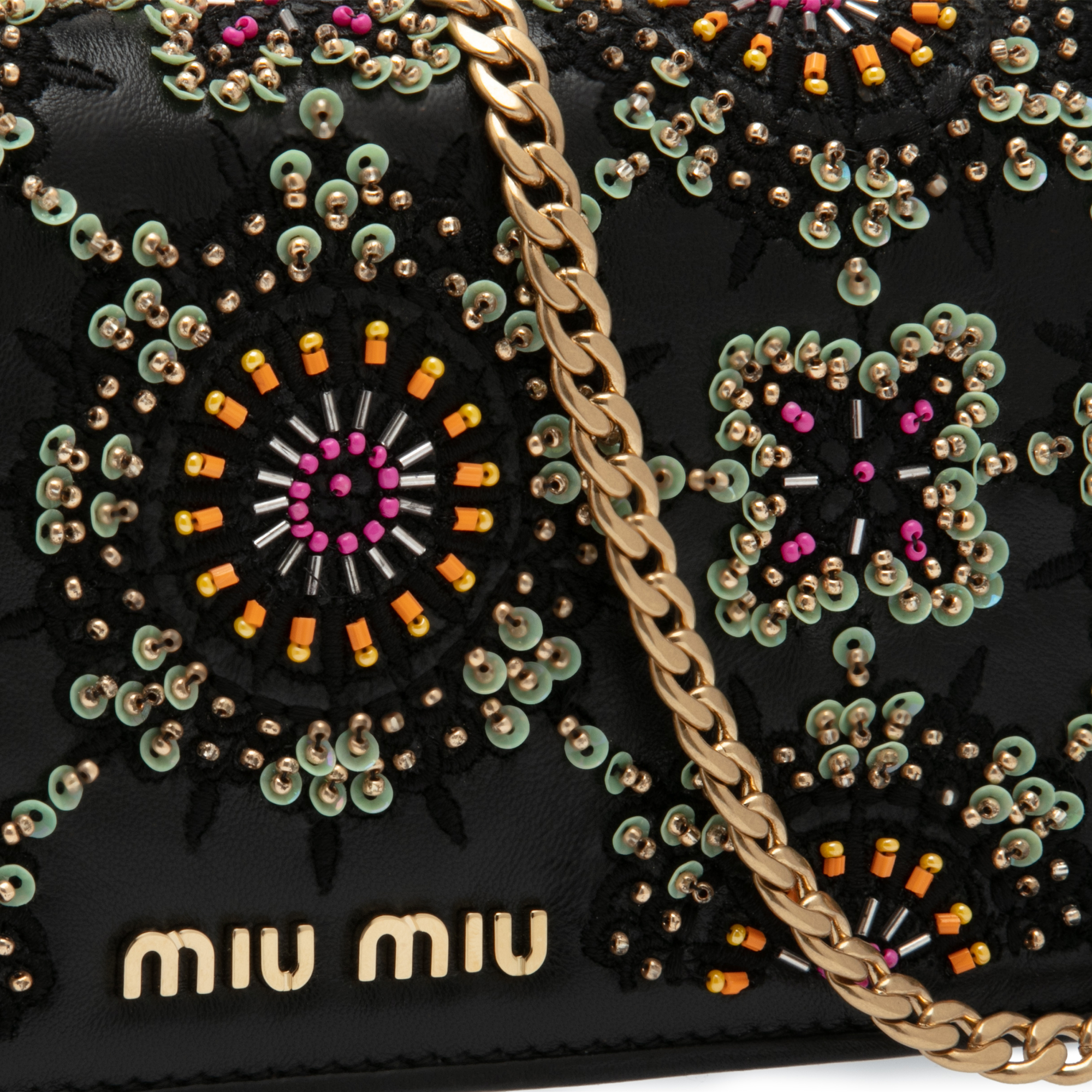 

Sequined crossbody bag, Black
