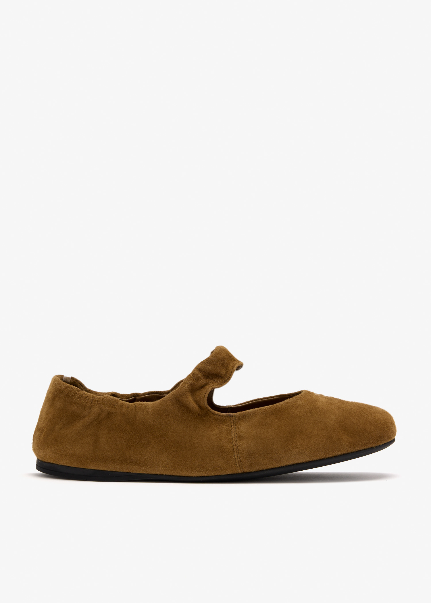 

Ruches suede ballerinas, Brown