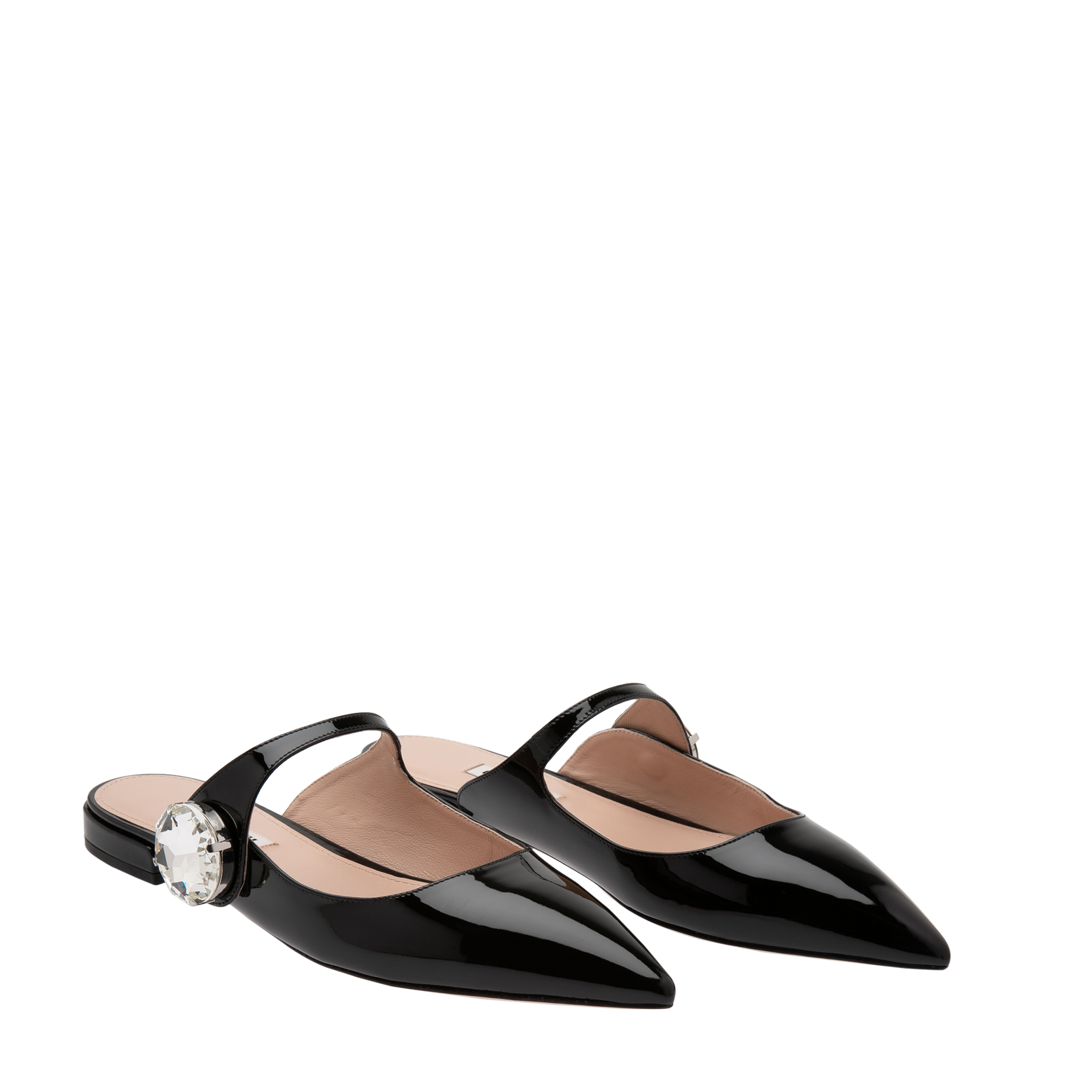 

Patent leather flats, Black