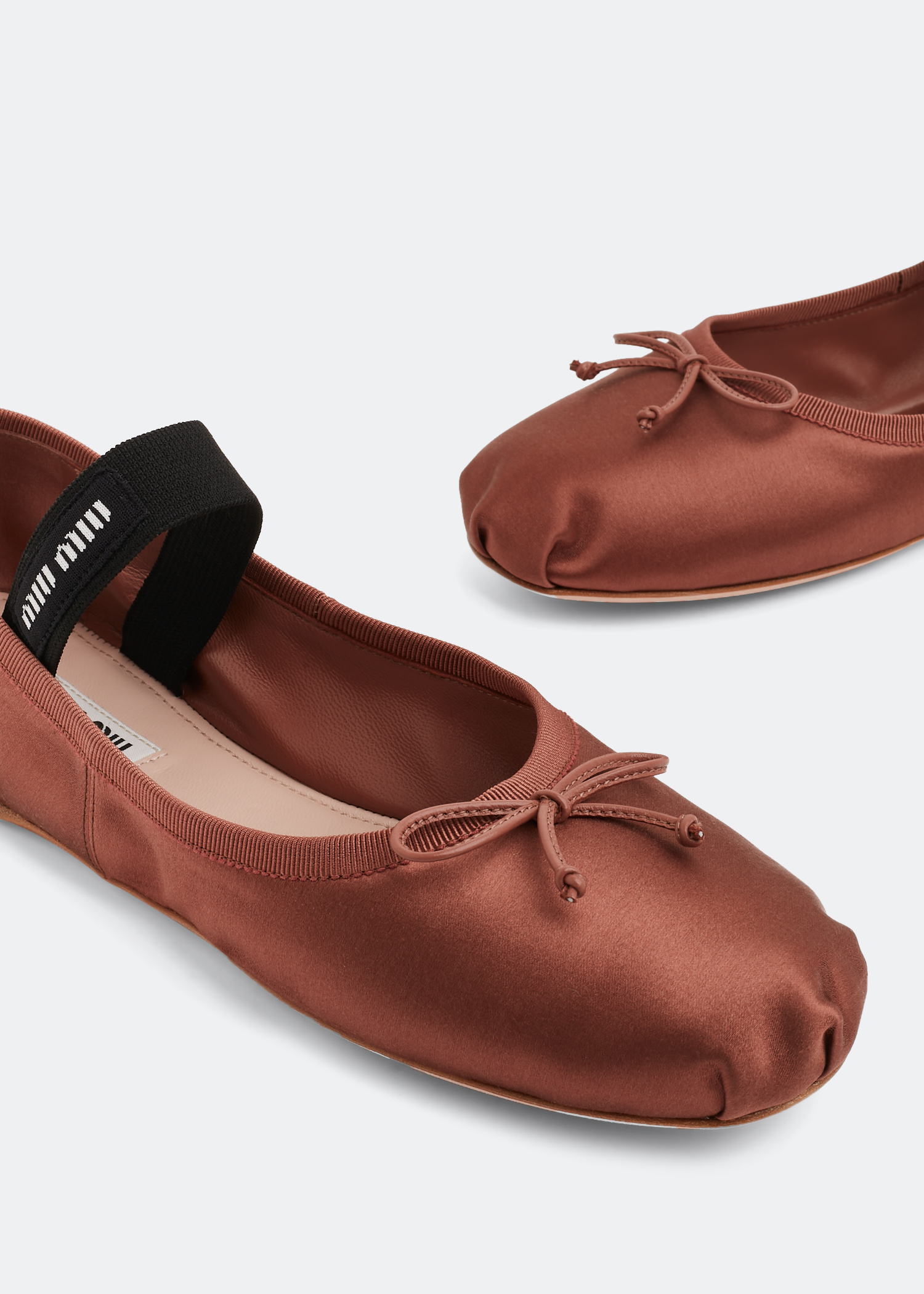 

Satin ballerinas, Brown