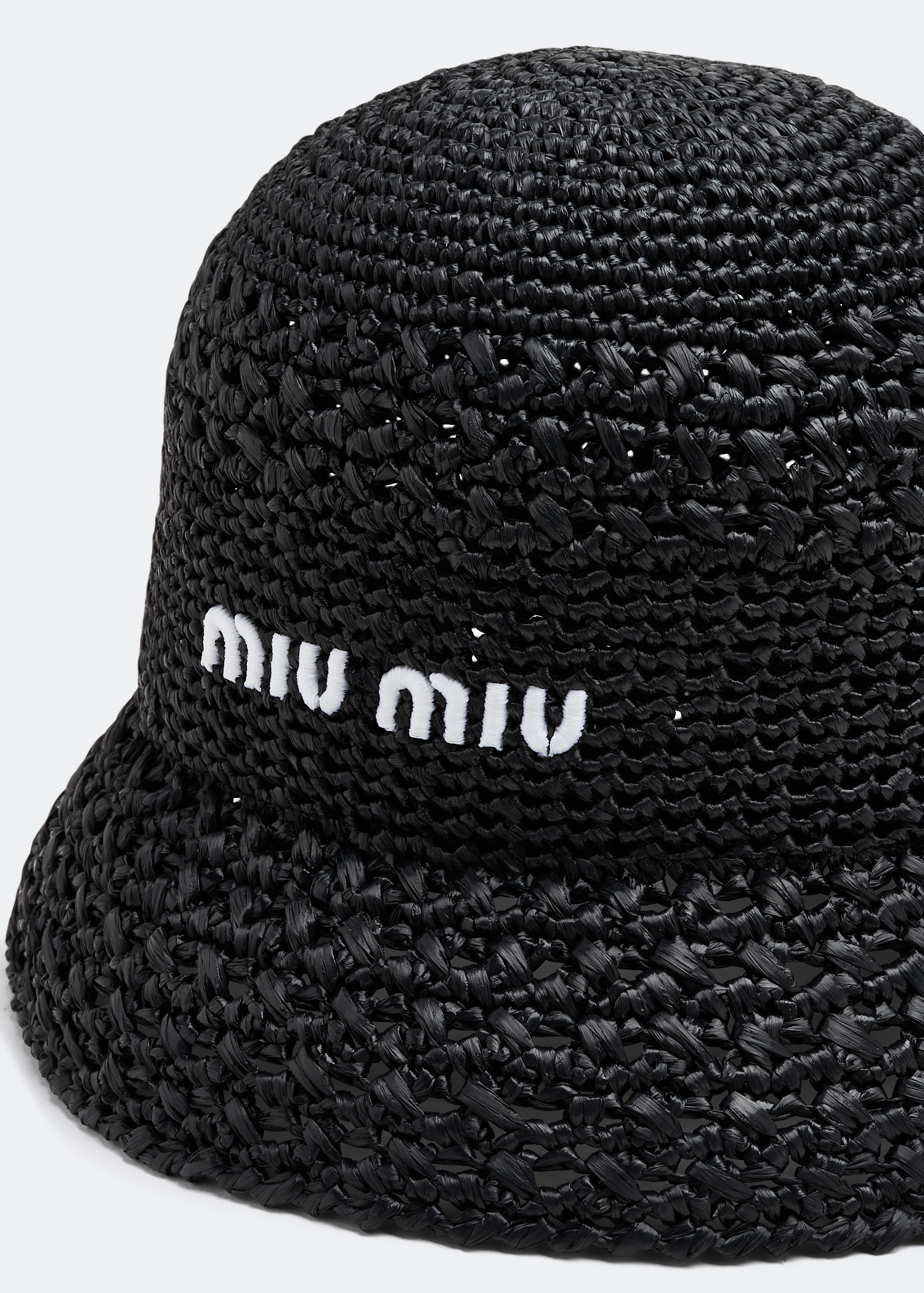 

Woven crochet hat, Black