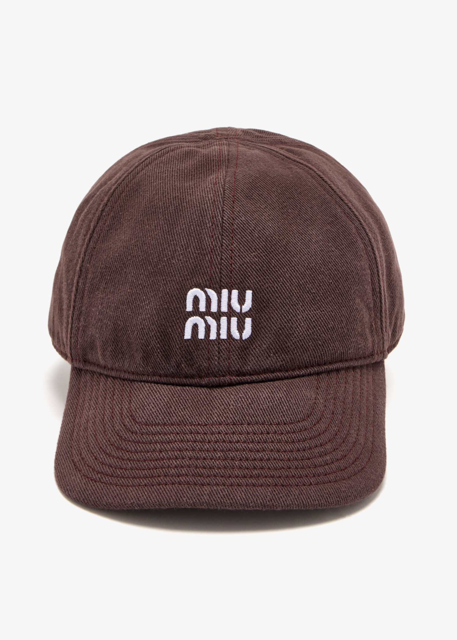

Denim baseball cap, Burgundy