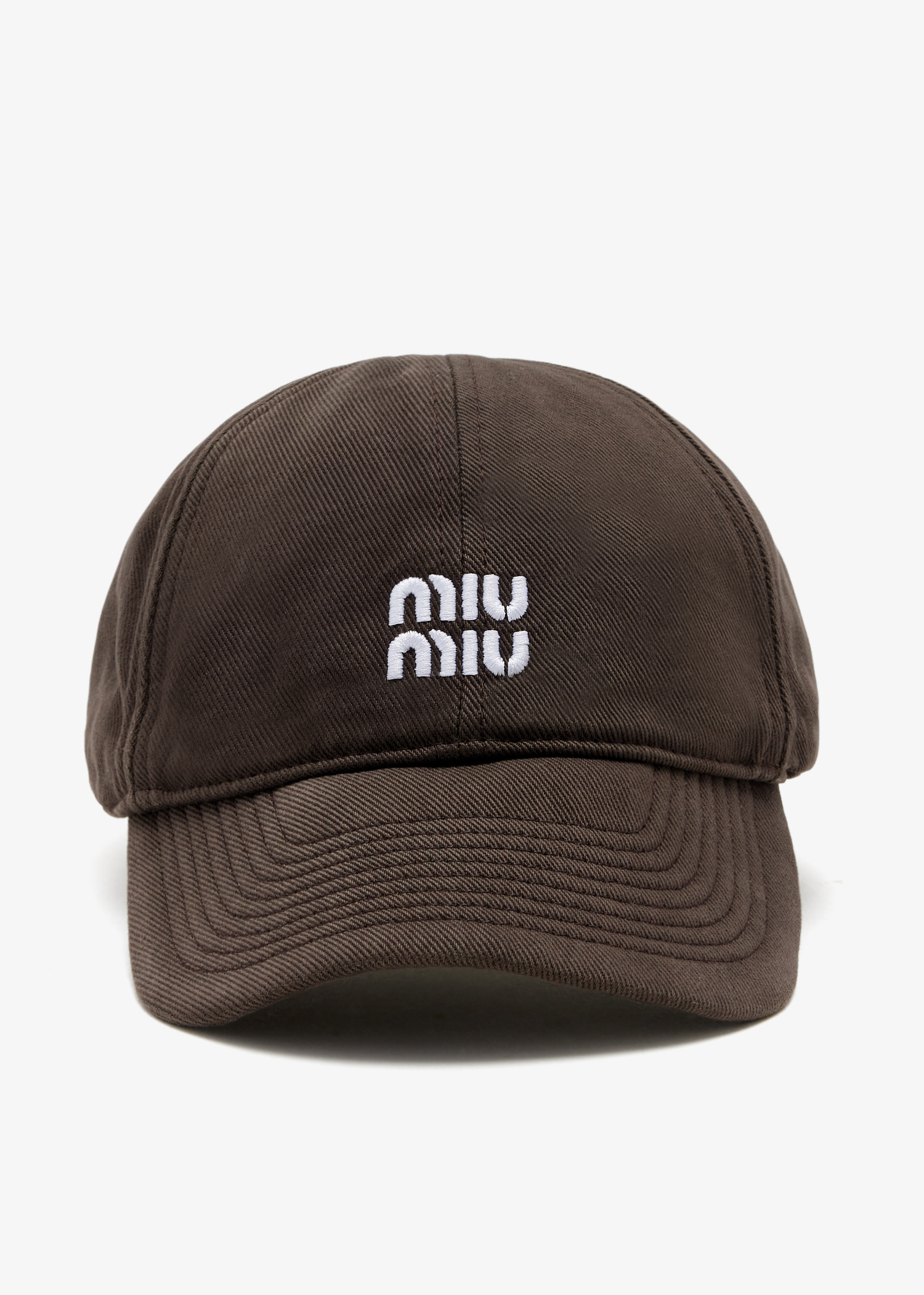 

Denim baseball cap, Brown