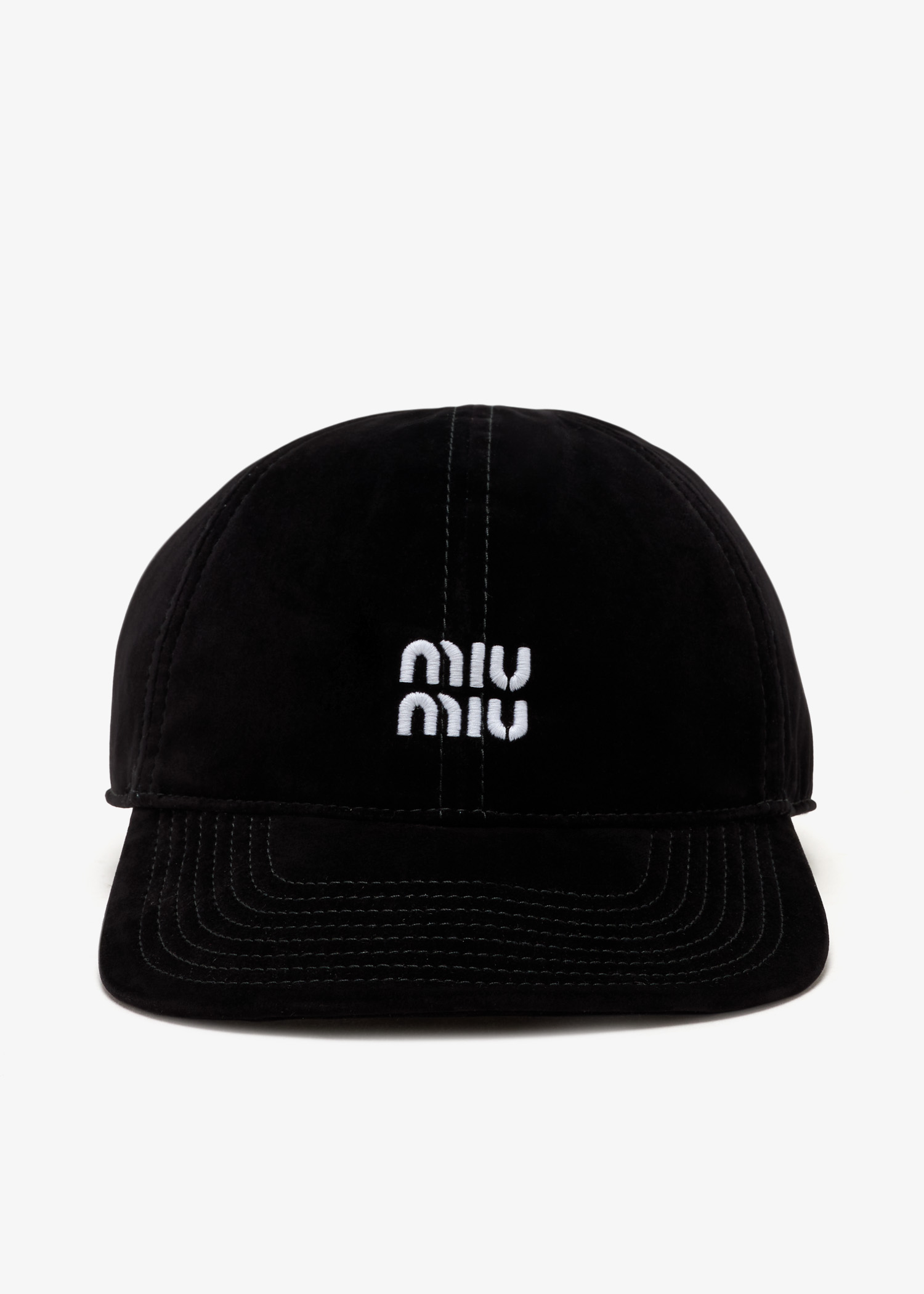 

Velvet baseball cap, Black