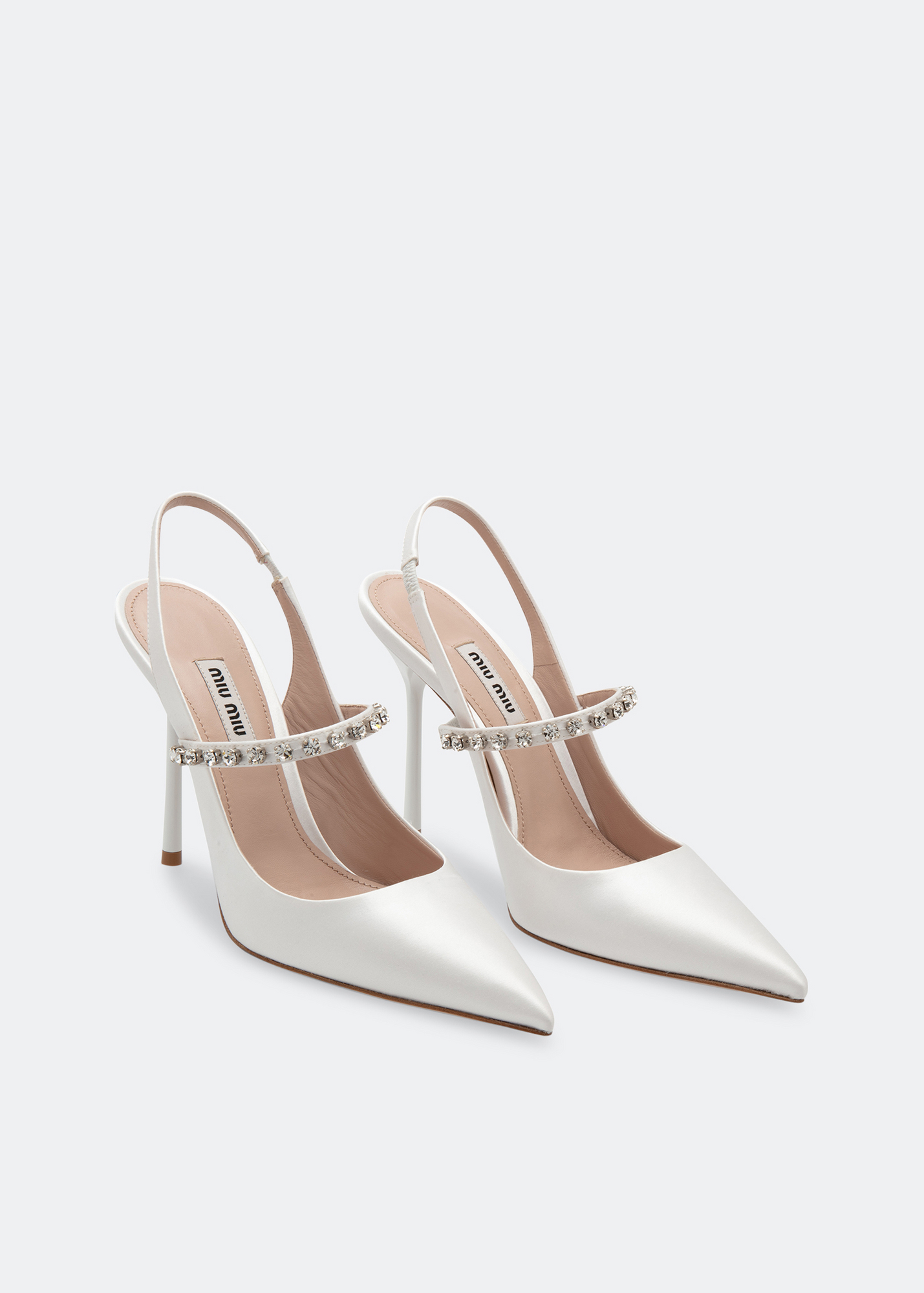 

Leather slingback pumps, White