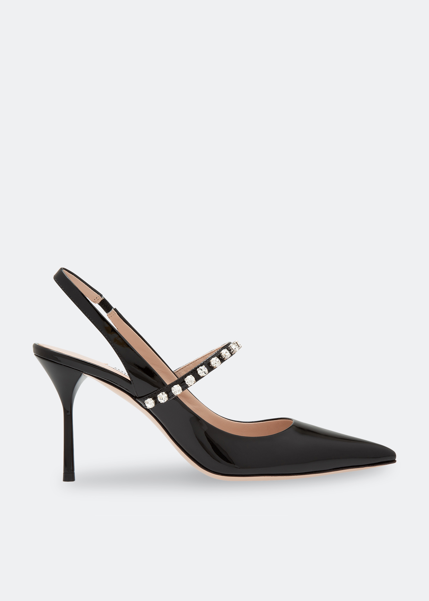 

Leather slingback pumps, Black