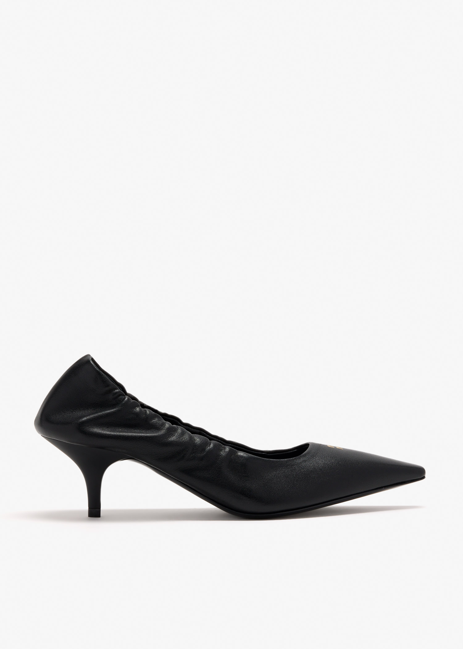 

Ruches nappa leather pumps, Black