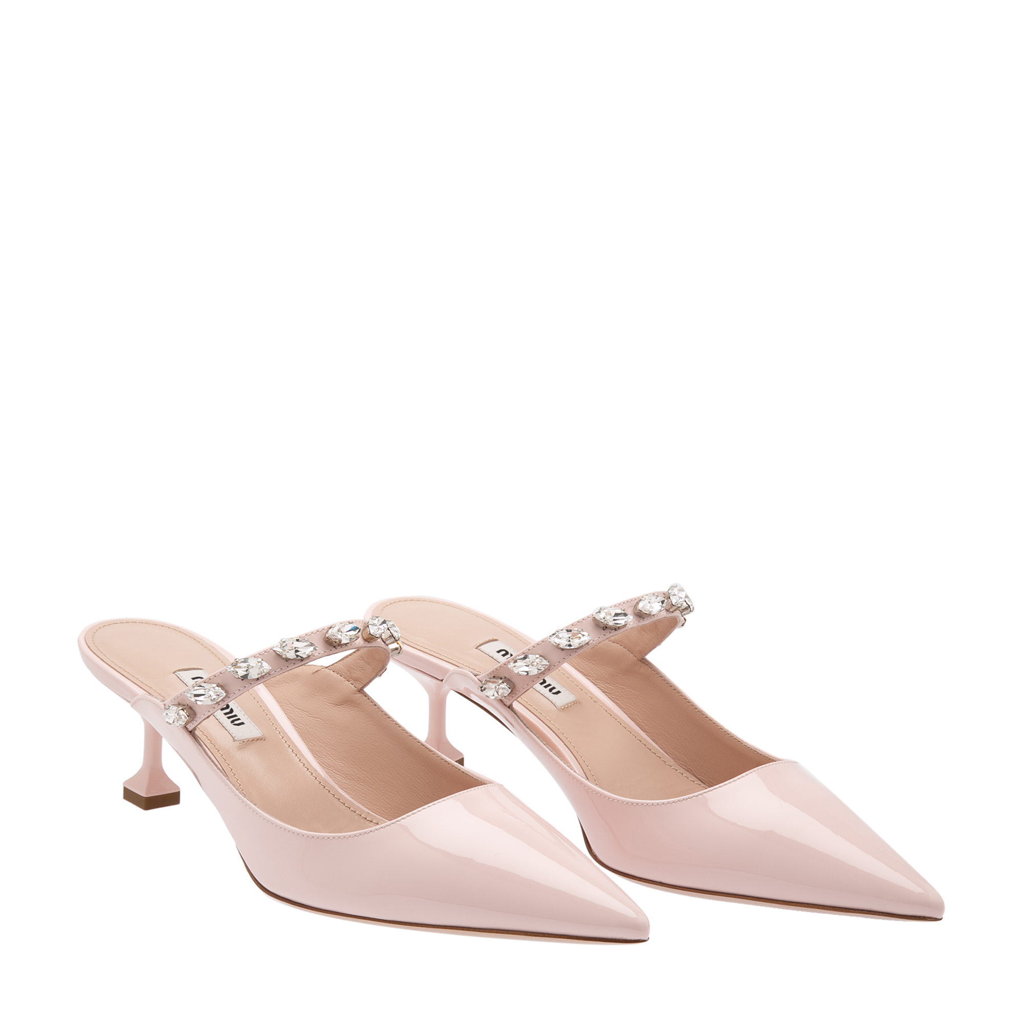 

Crystal-embellished mules, Pink