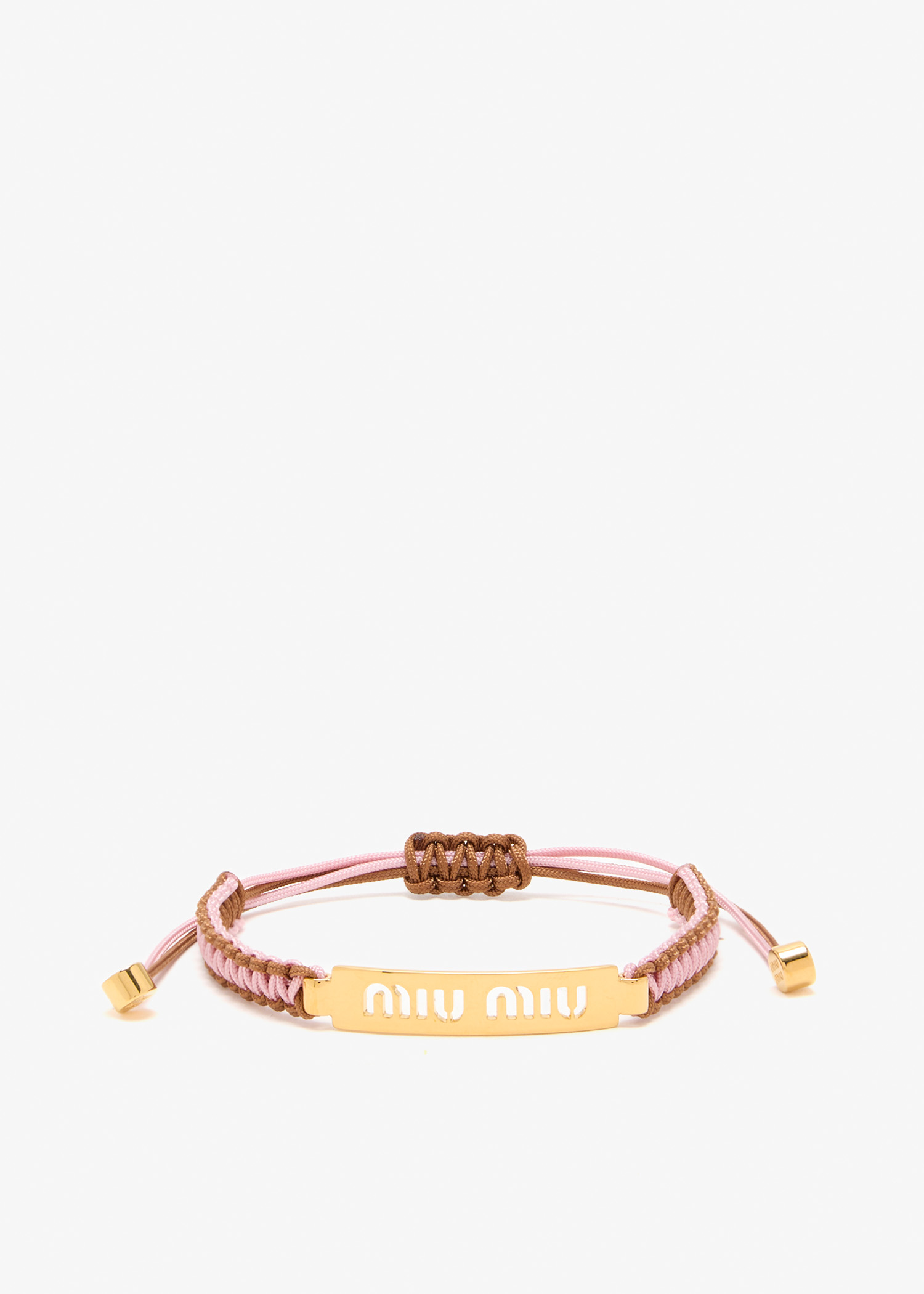 

Cotton and metal bracelet, Multicolored
