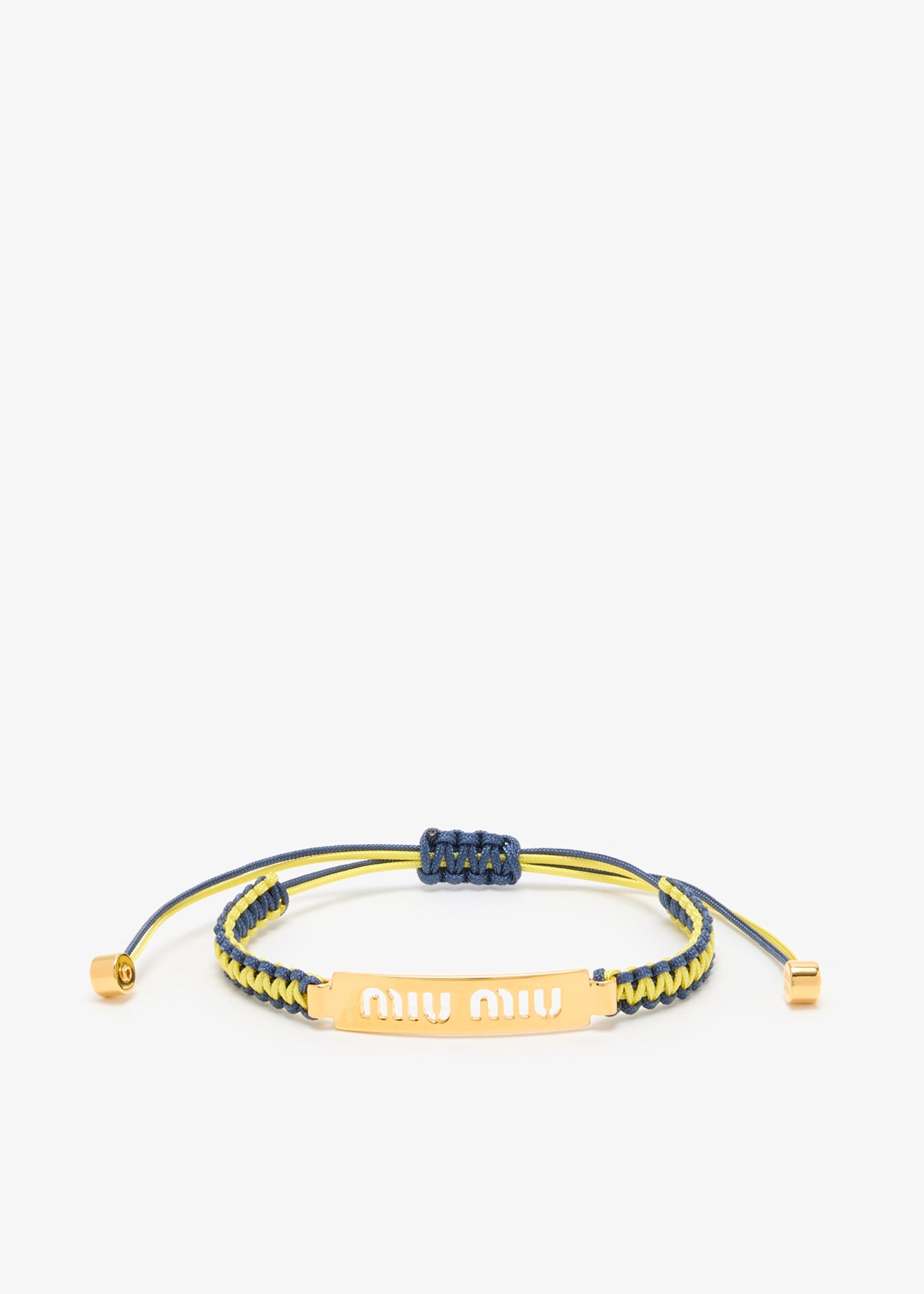 

Cotton and metal bracelet, Yellow