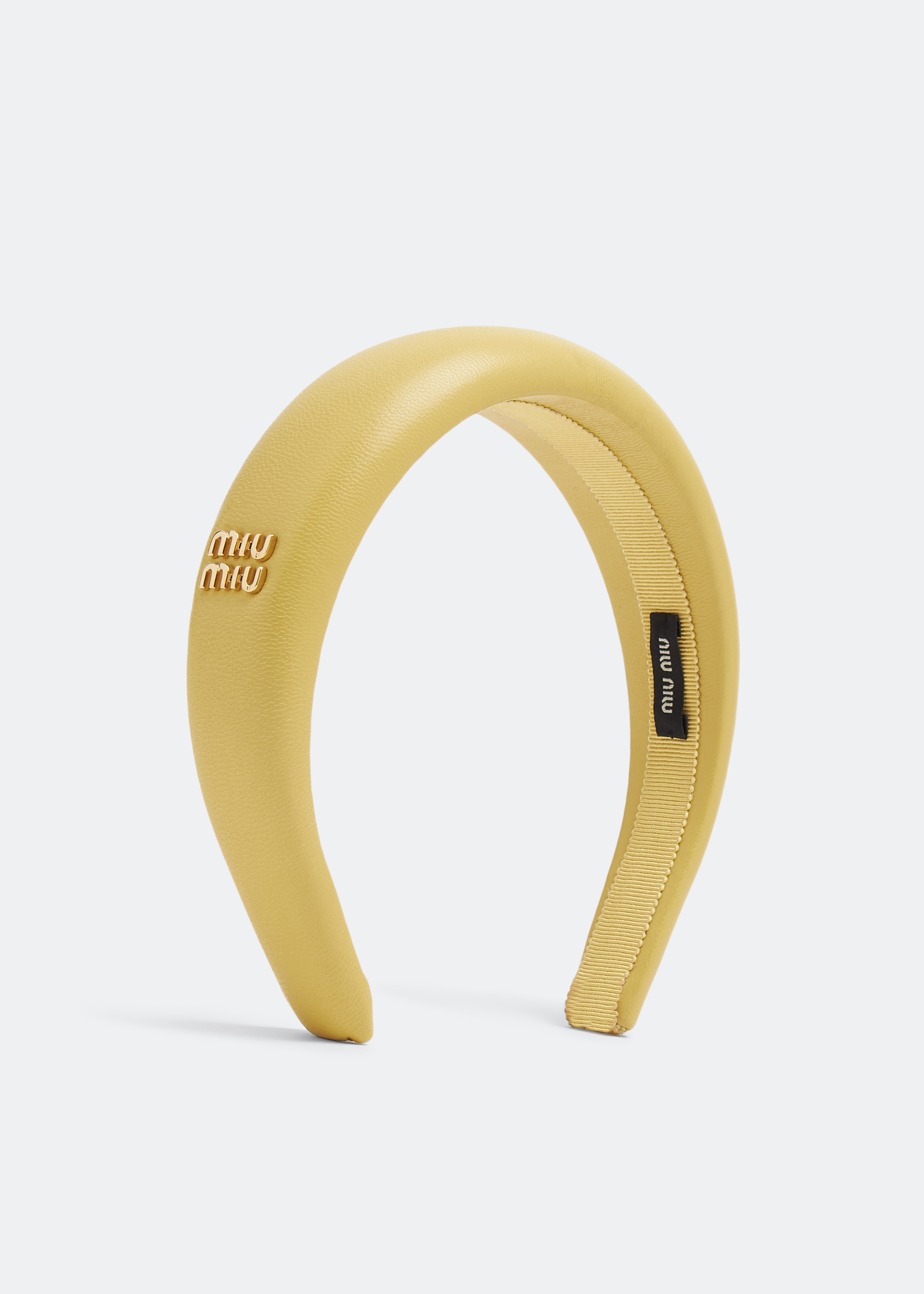 

Leather headband, Yellow