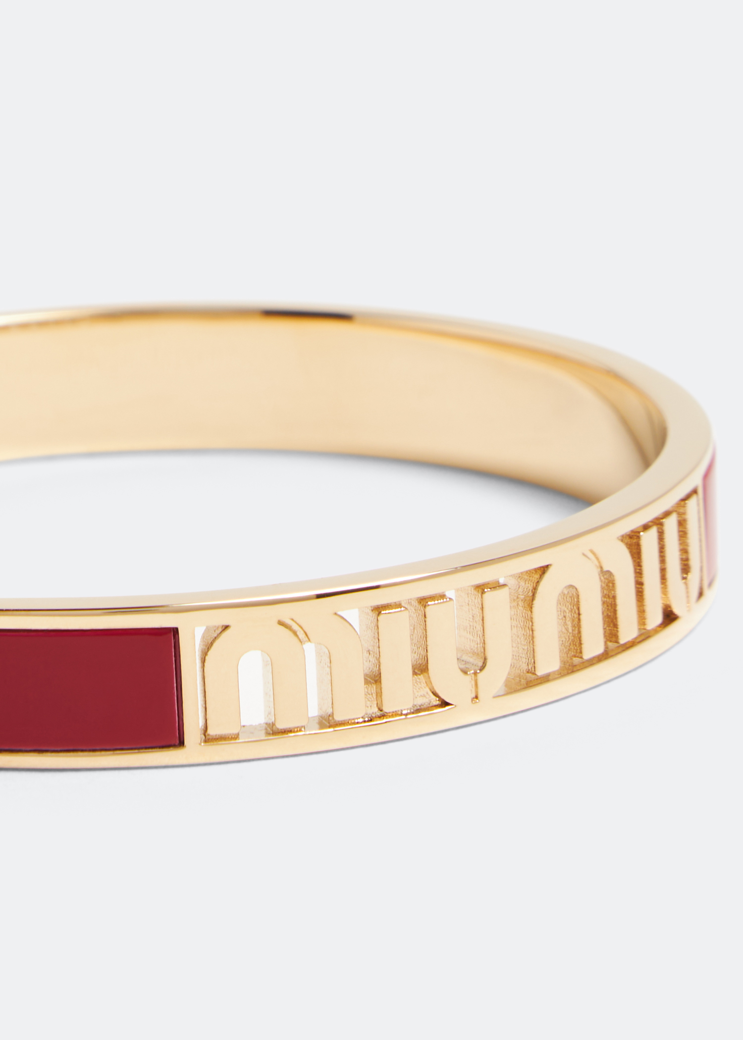 

Enamelled metal bangle bracelet, Red