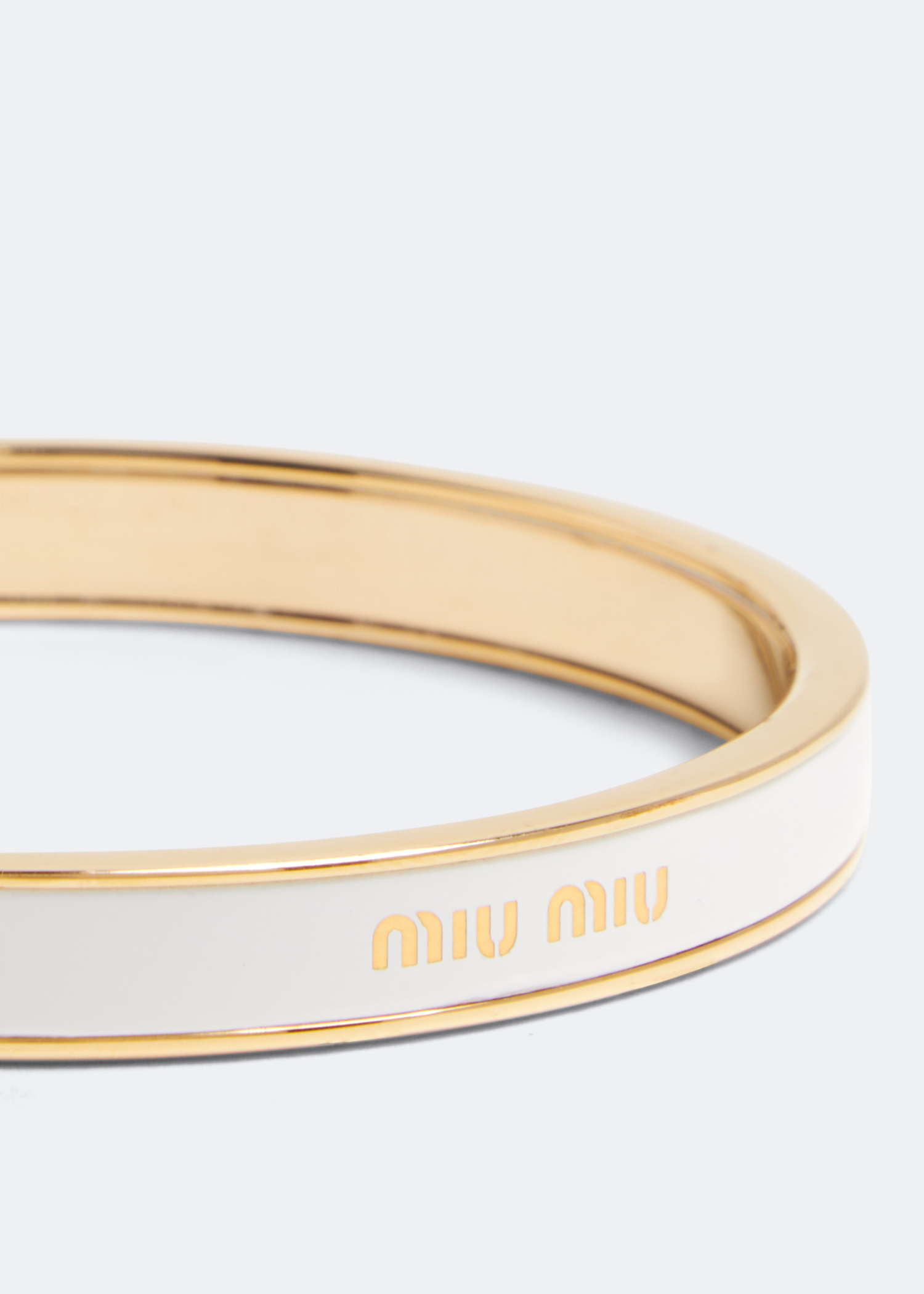 

Enamelled metal bangle bracelet, White