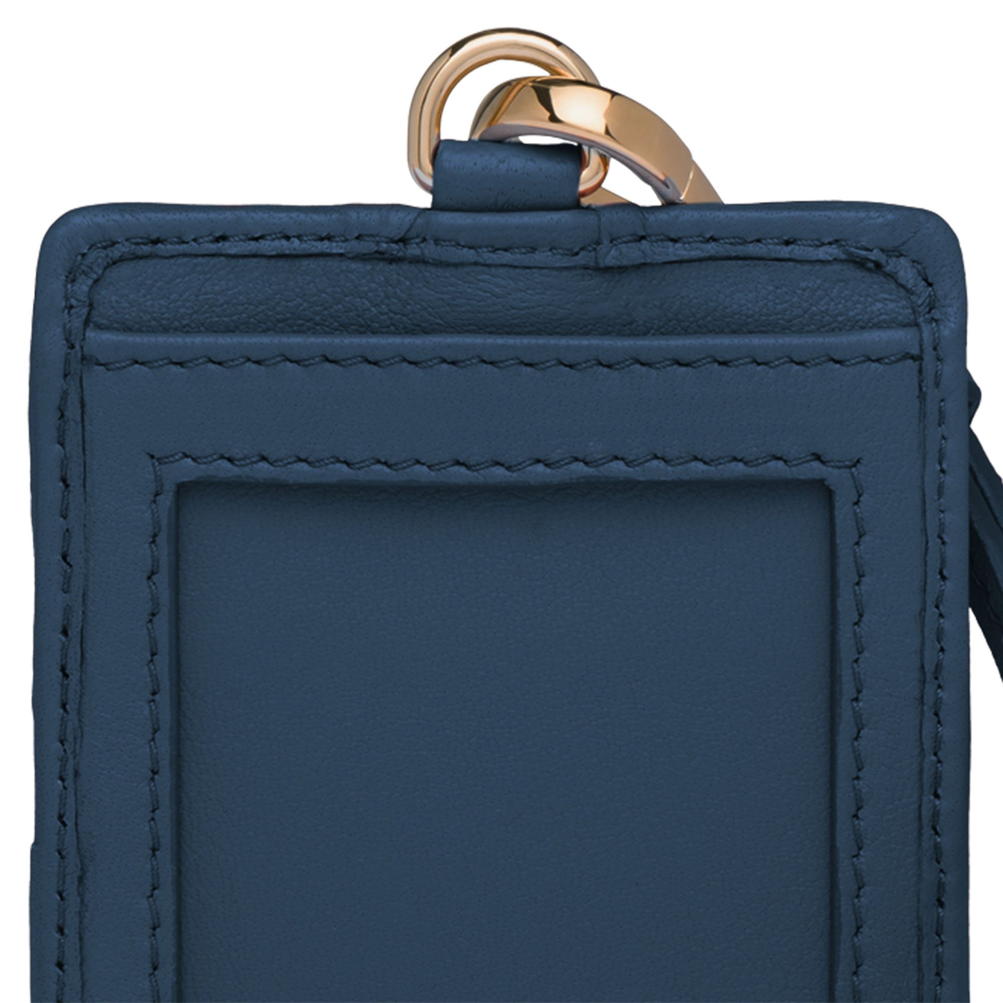 

Matelasse leather card holder, Blue