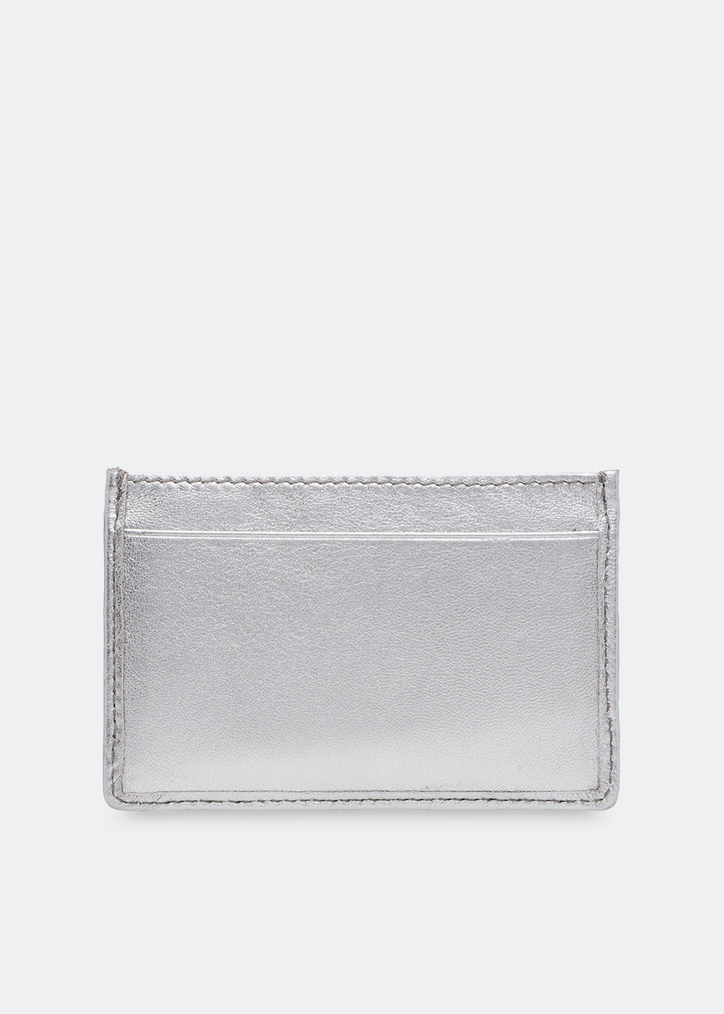 

Leather card holder, Silver