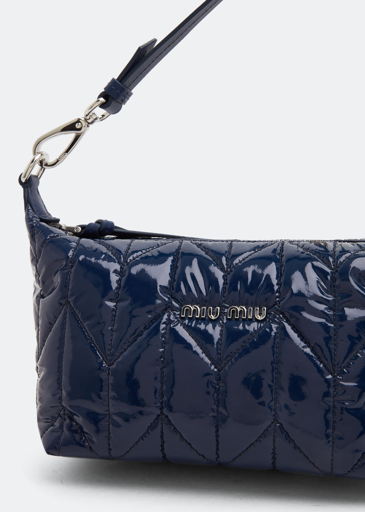 

Miu Spirit ciré mini bag, Blue