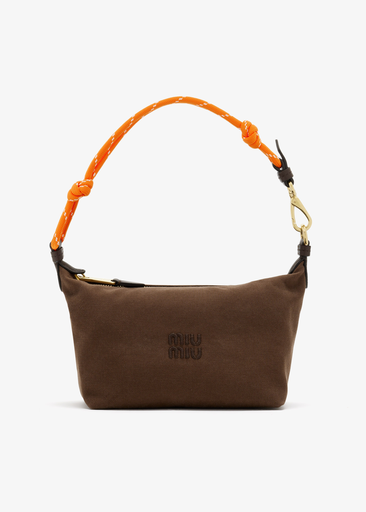 

Gabardine pouch, Brown