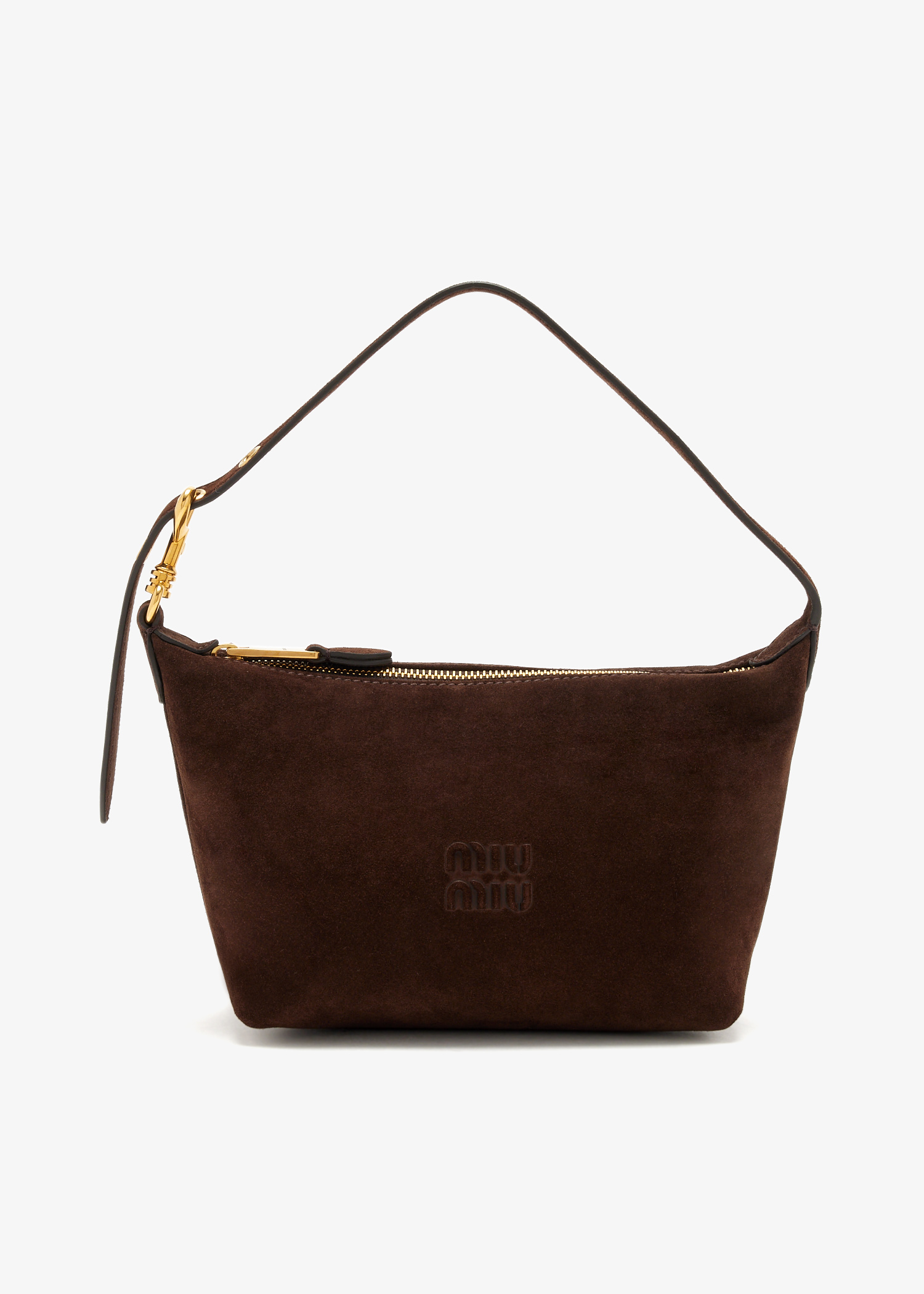 

Suede pouch, Brown