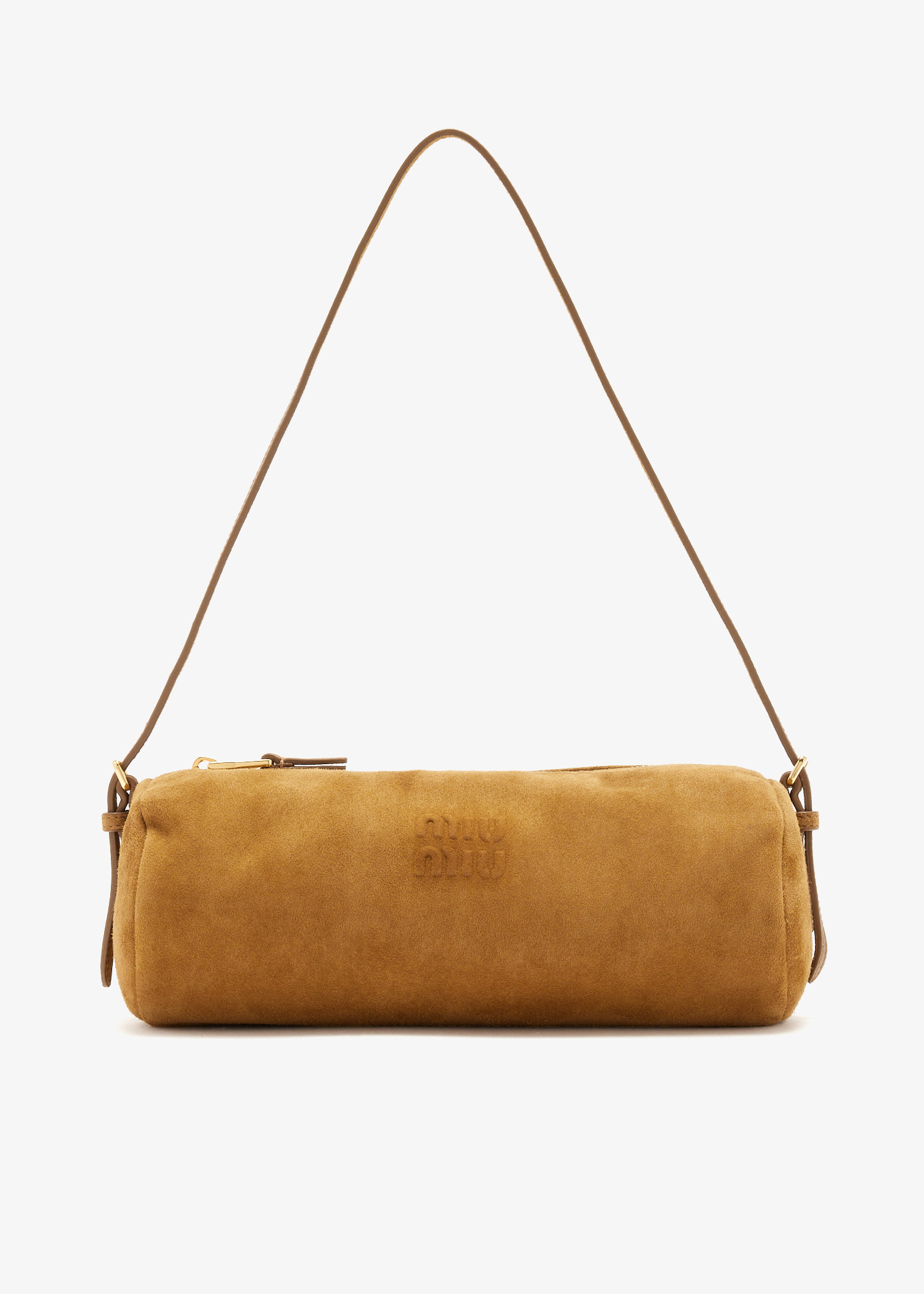 

Suede pouch, Beige