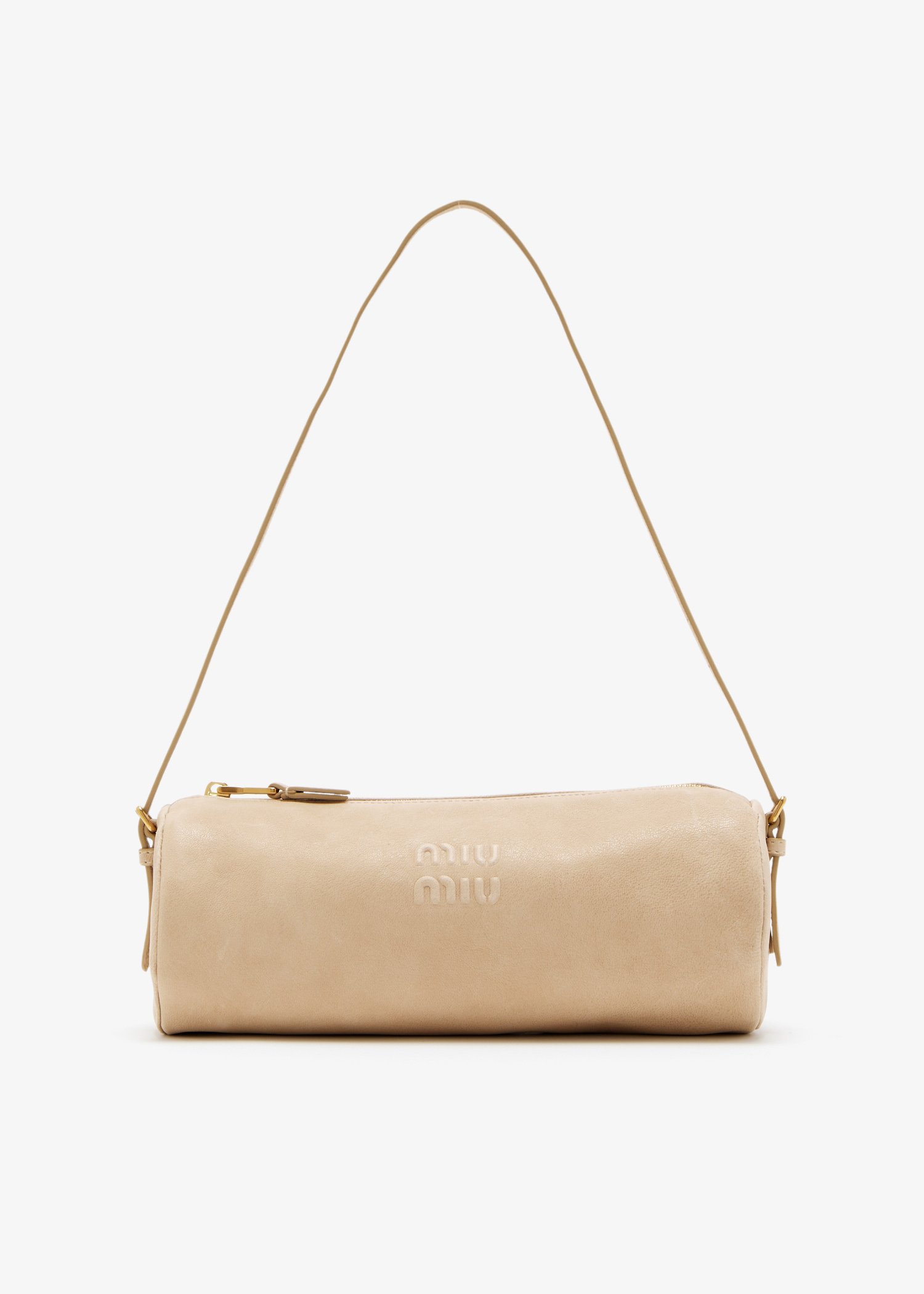 

Nappa leather pouch, Beige