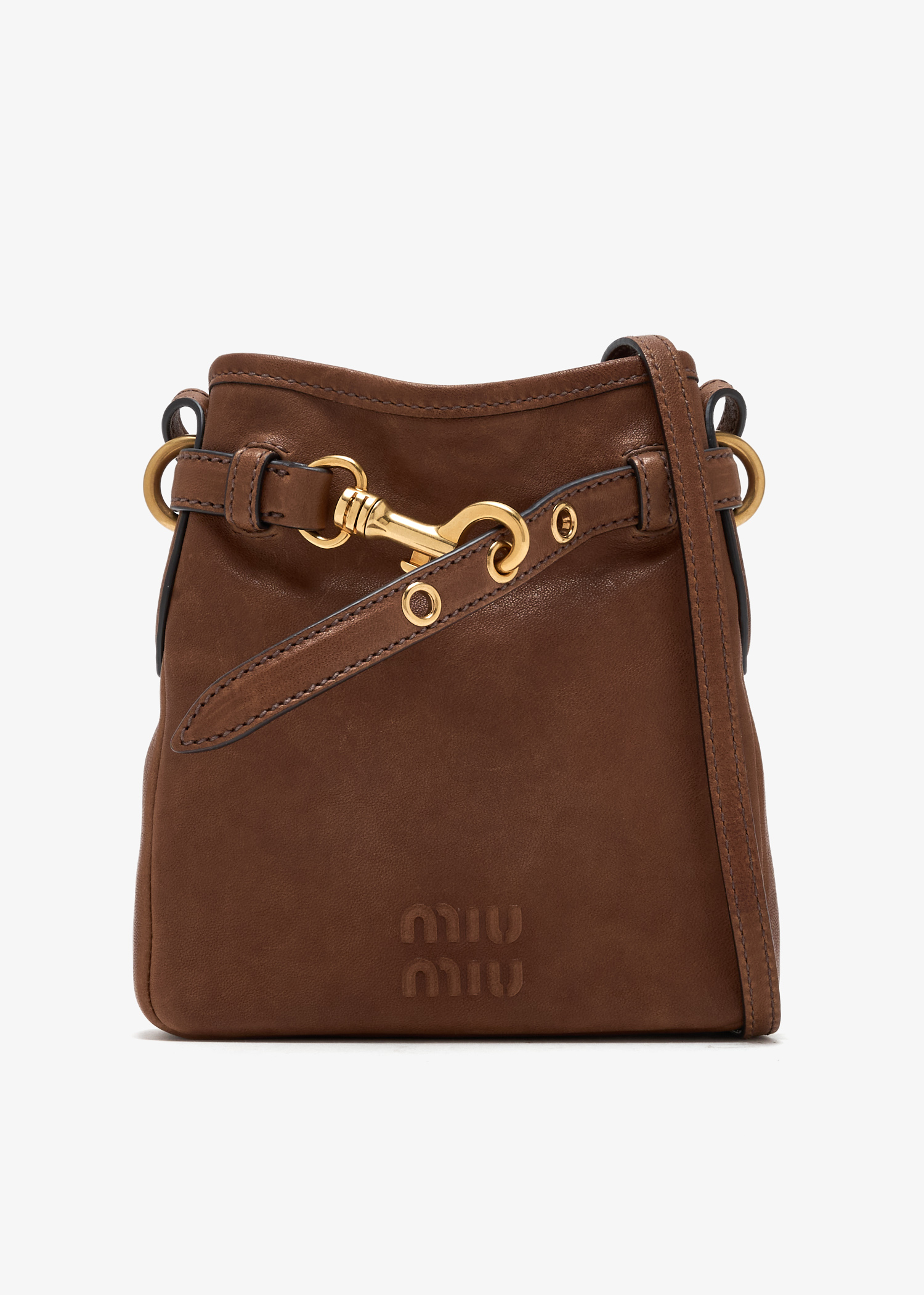 

Nappa leather pouch, Brown