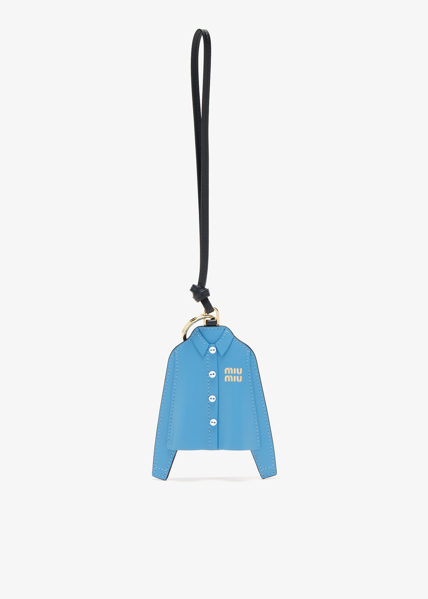 

Leather keychain trick, Blue
