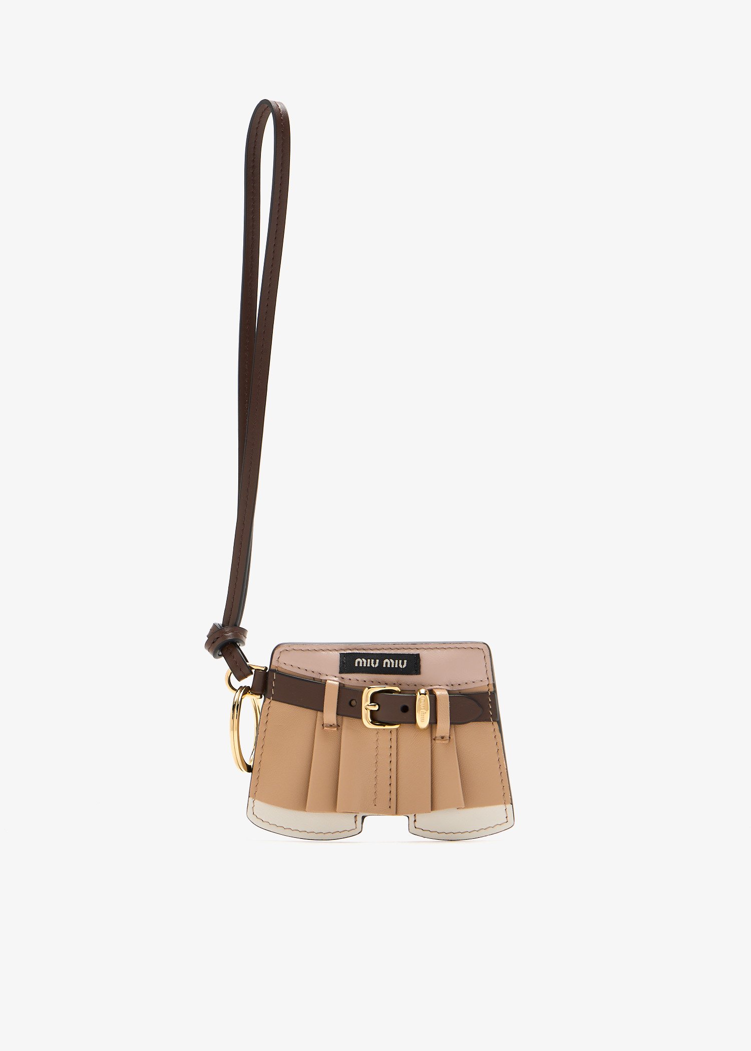 

Leather keychain trick, Beige