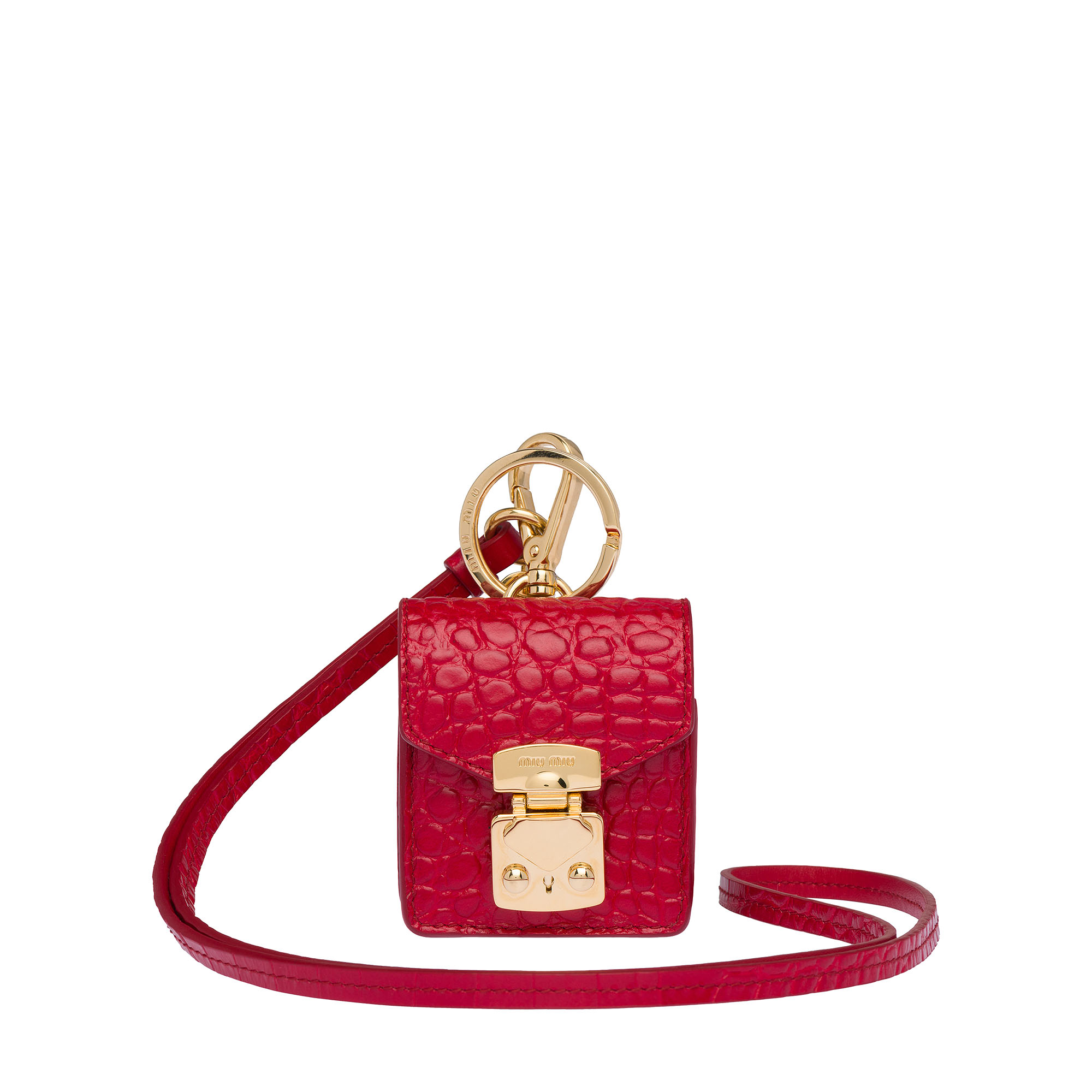 

Leather earphone case, Red