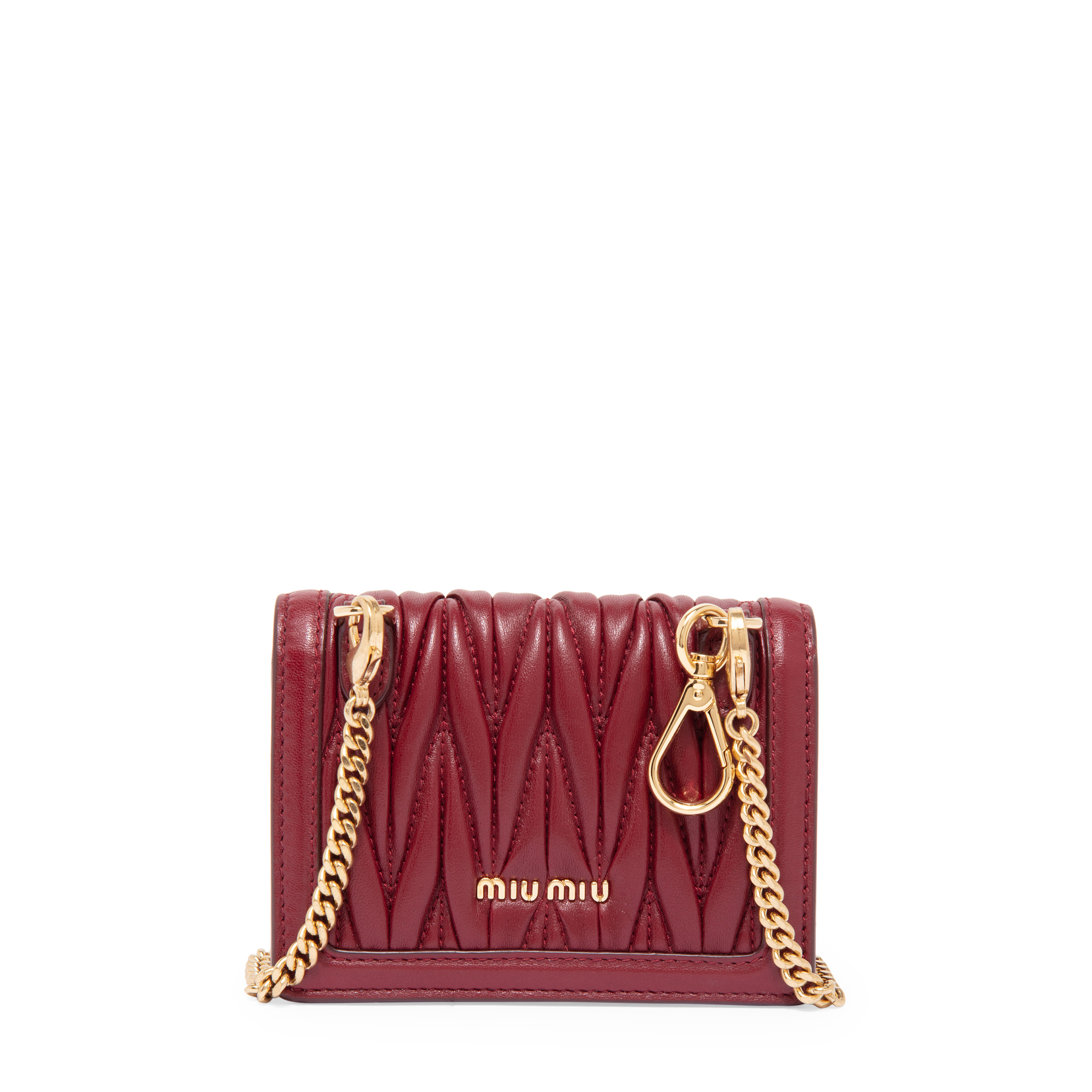 

Matelassé mini crossbody bag, Red
