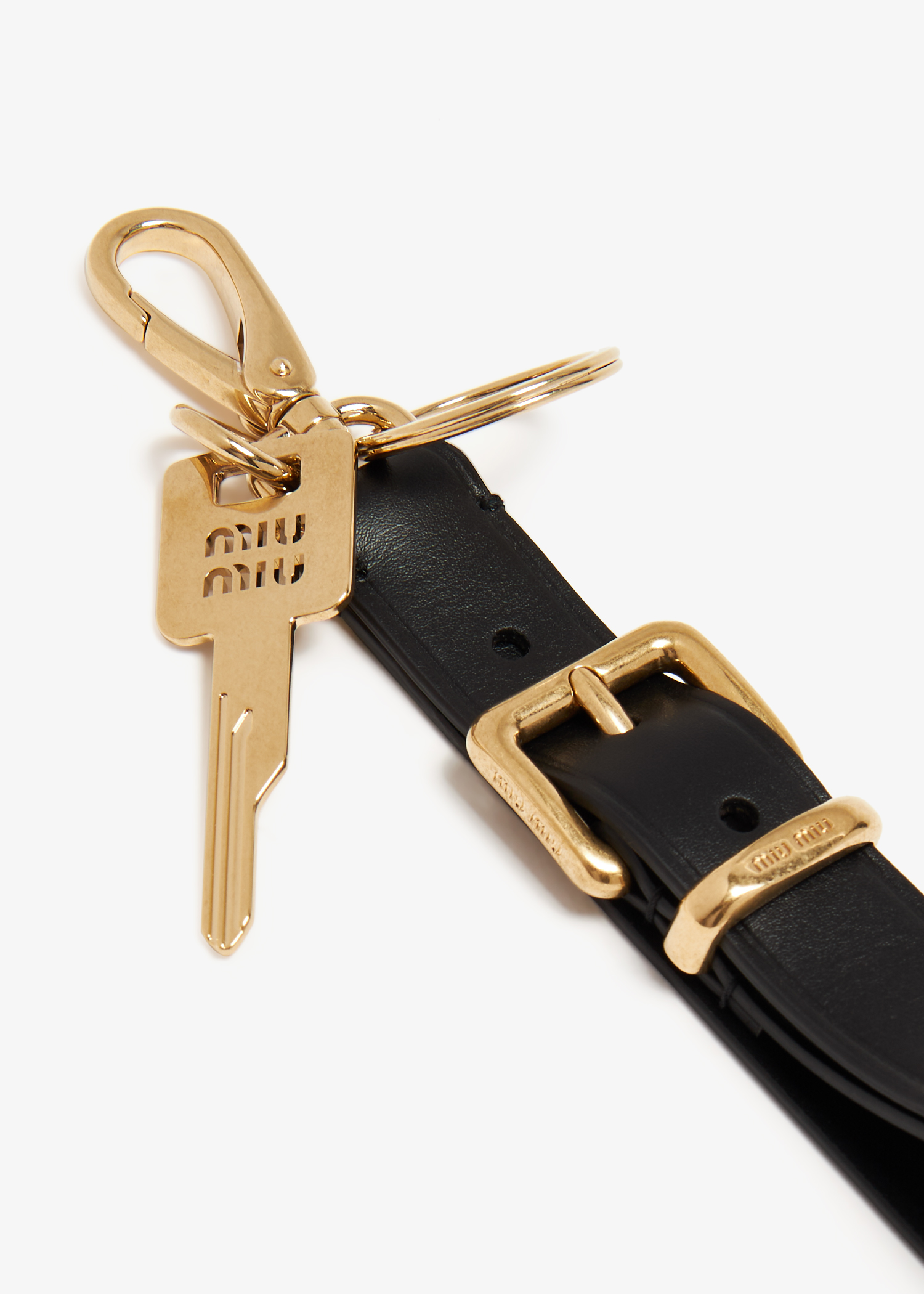 

Leather key ring, Black