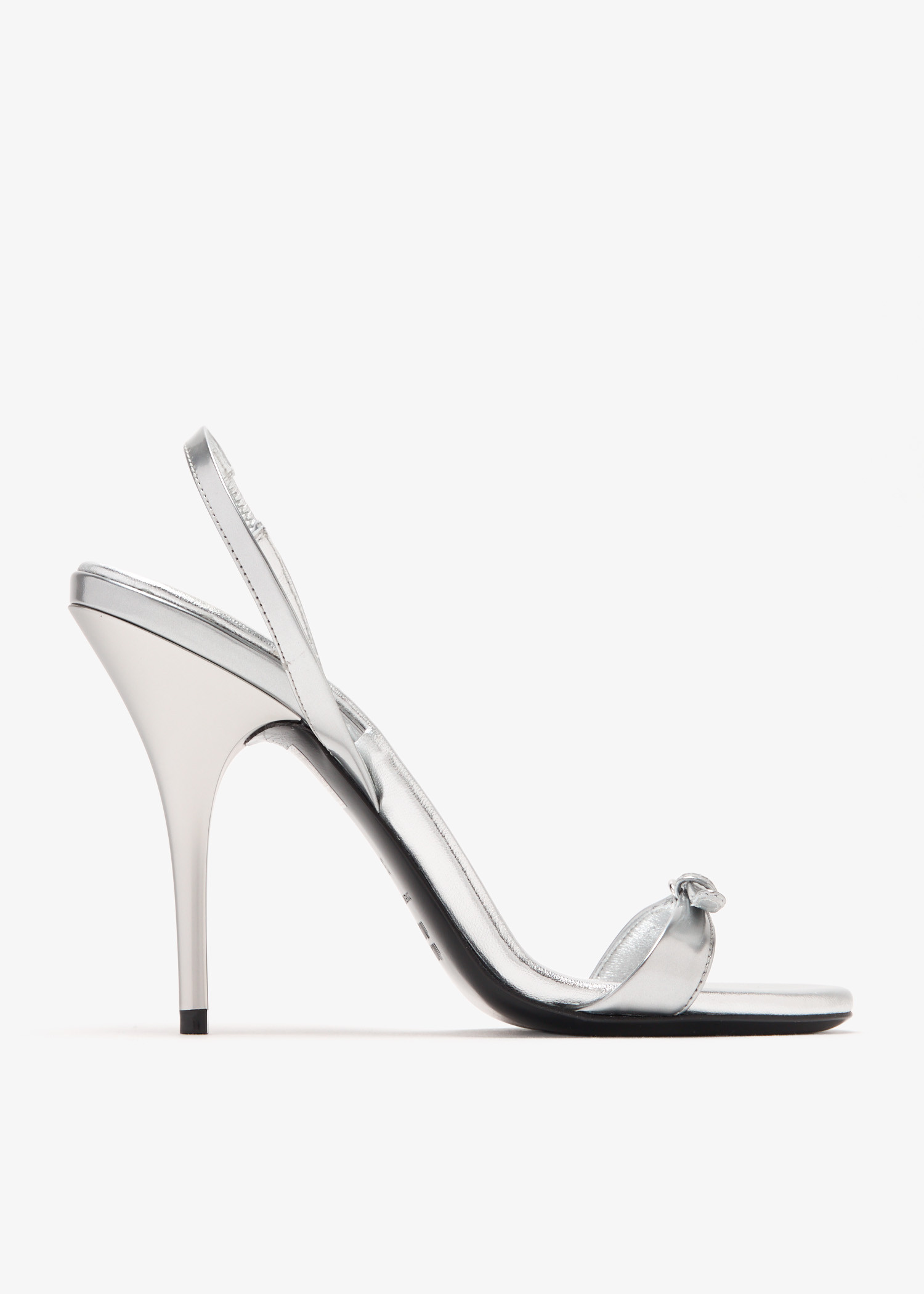 

Metallic leather sandals, Silver