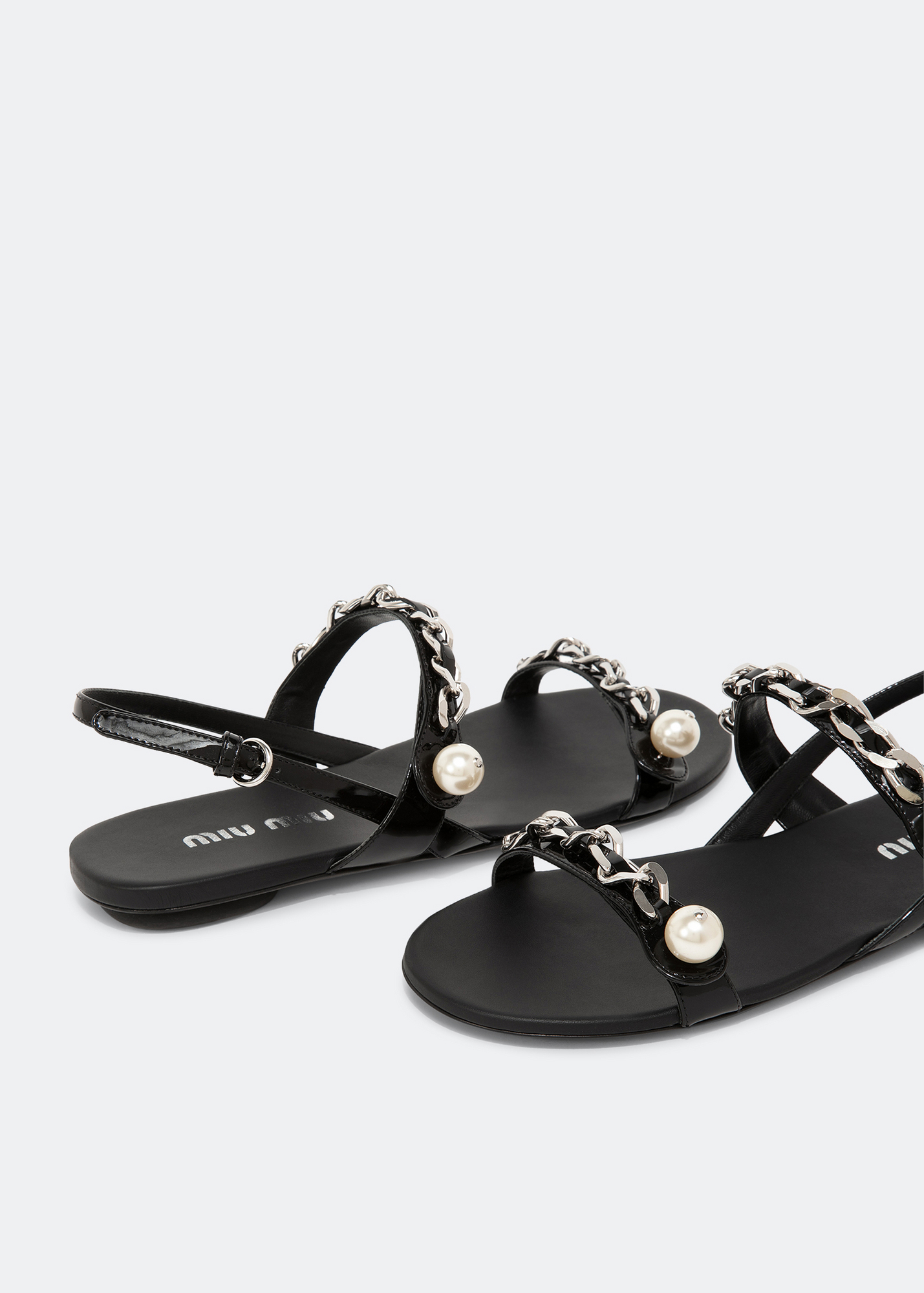 

Leather sandals, Black