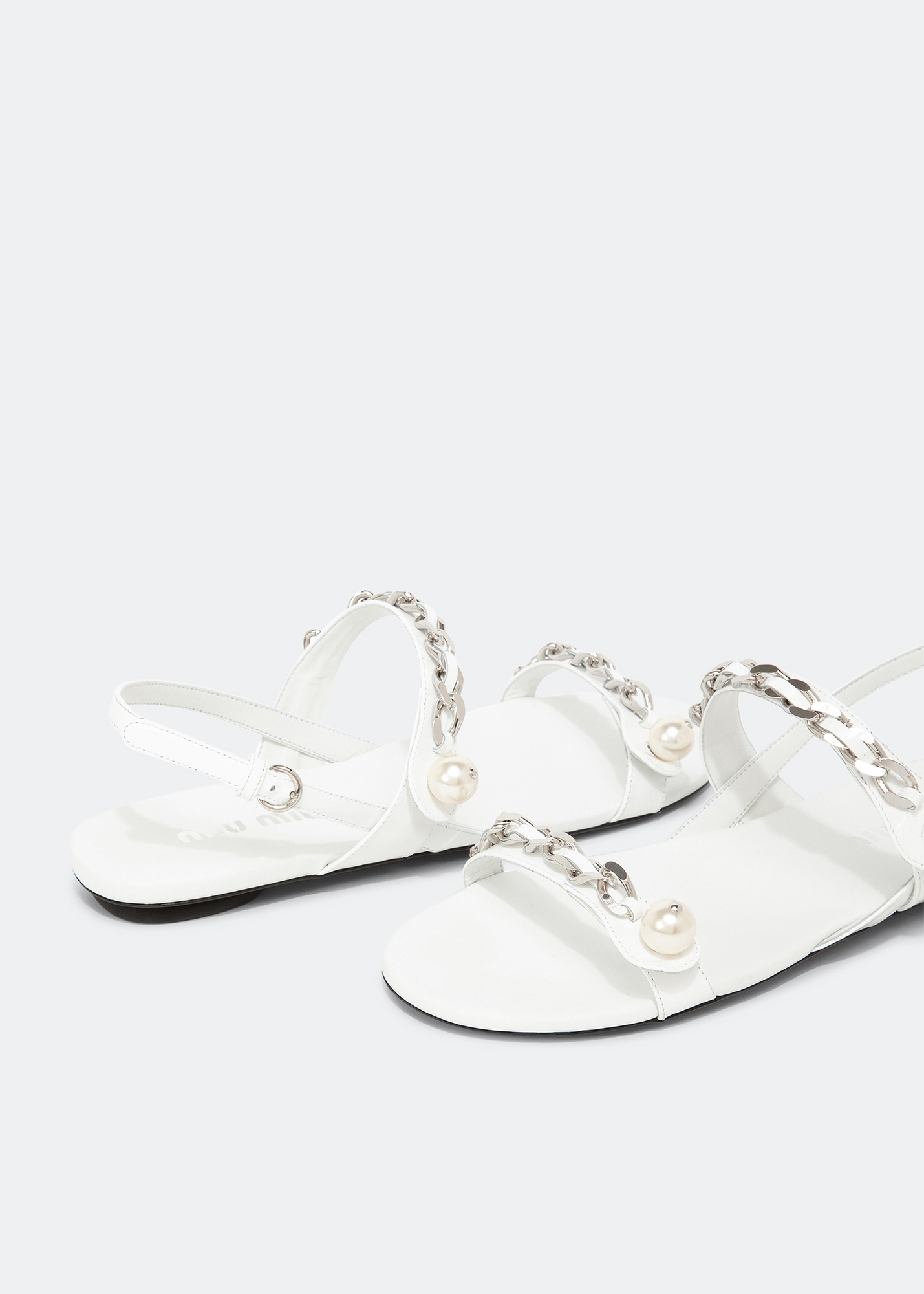 

Leather sandals, White