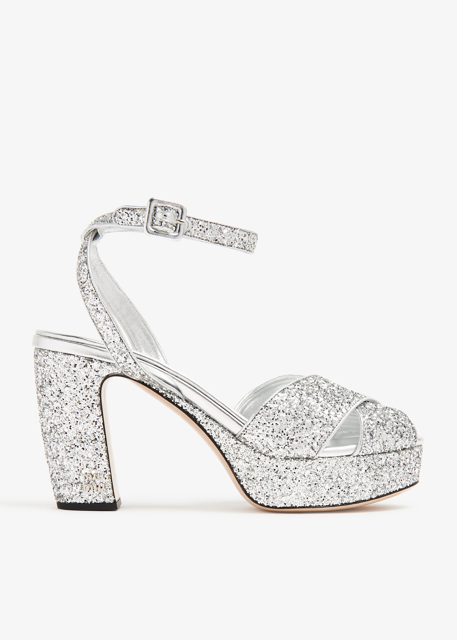 

Glitter sandals, Silver