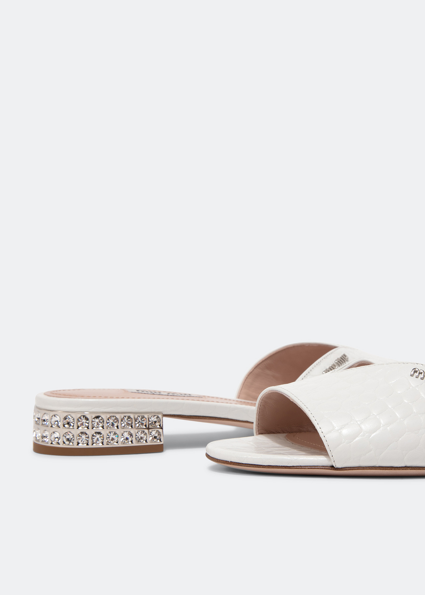 

Leather mules, White