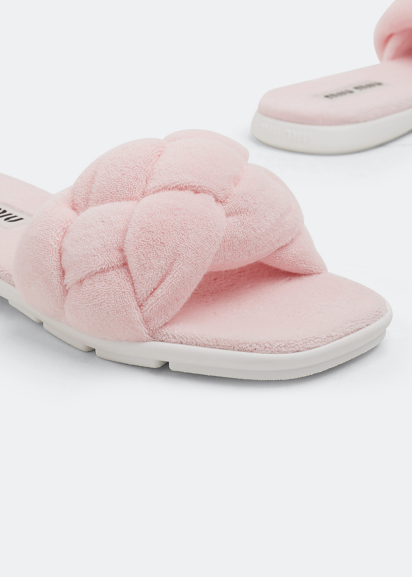 

Braided terry sandals, Pink