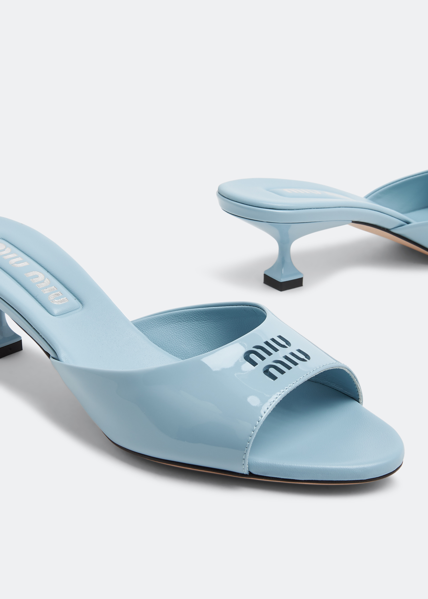 

Patent leather sandals, Blue
