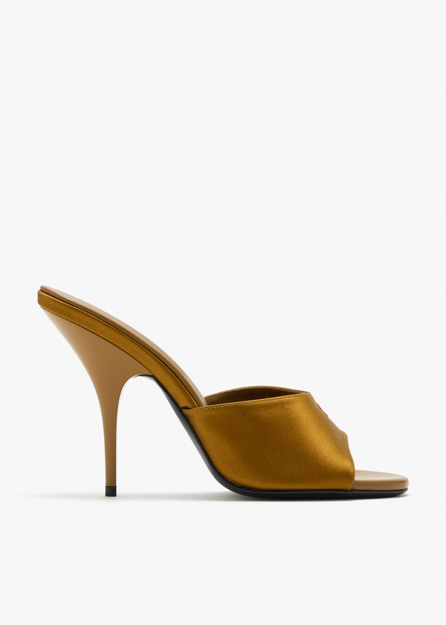 

Satin sandals, Yellow