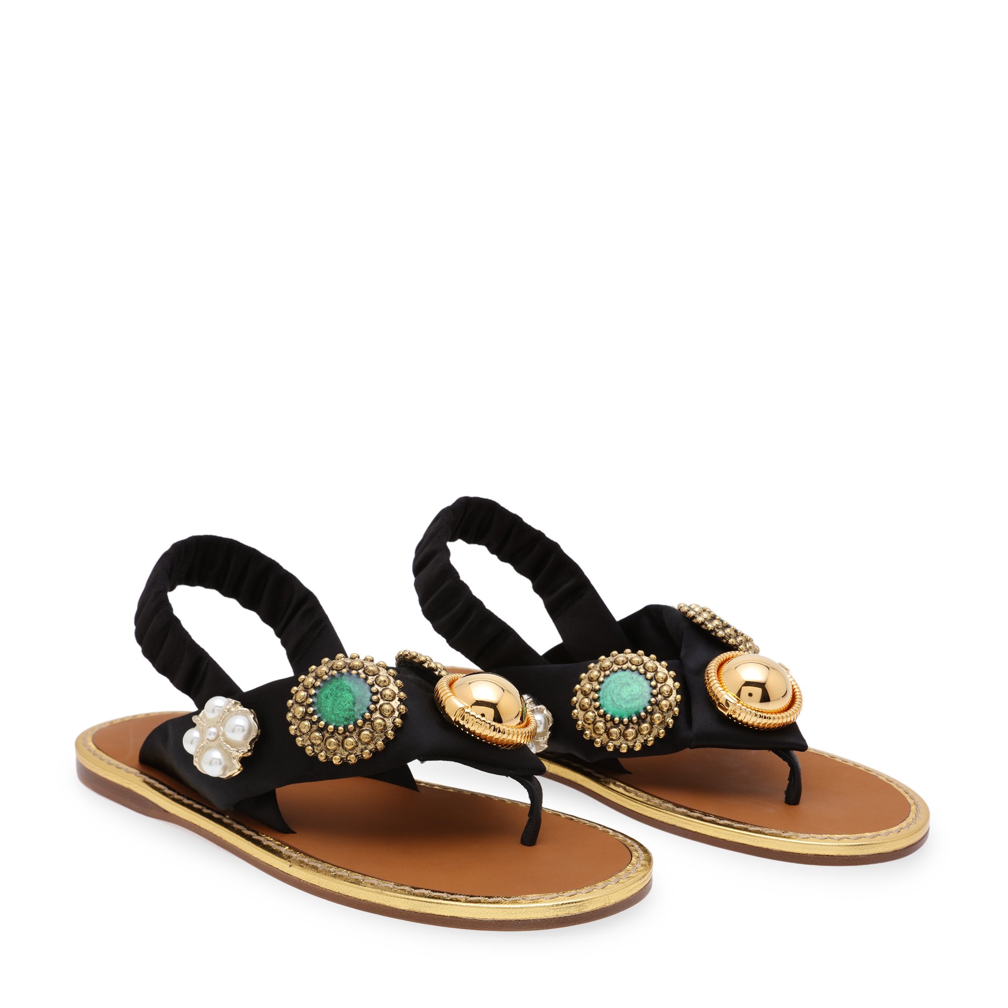 

Embellished sandals, Black