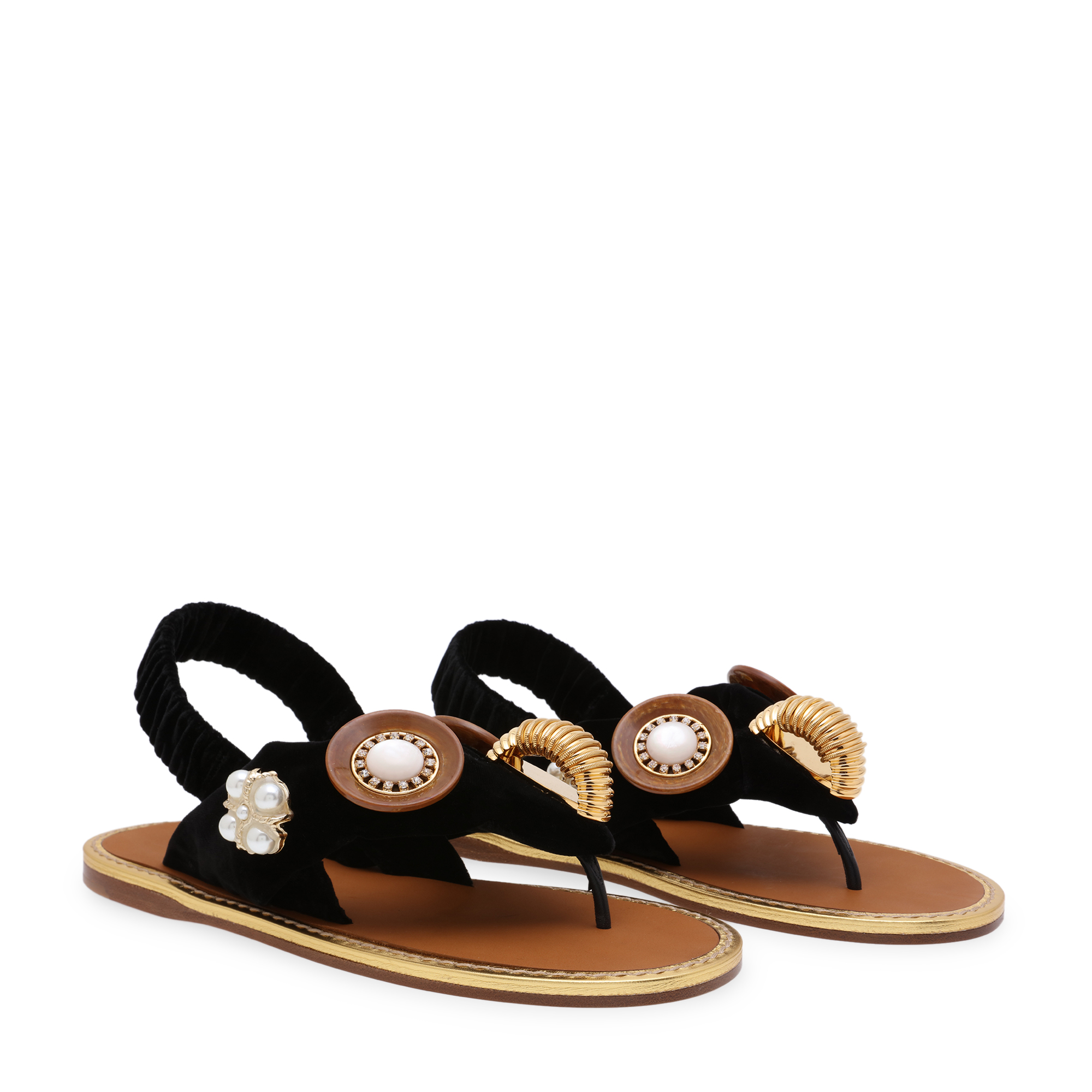 

Embellished sandals, Black