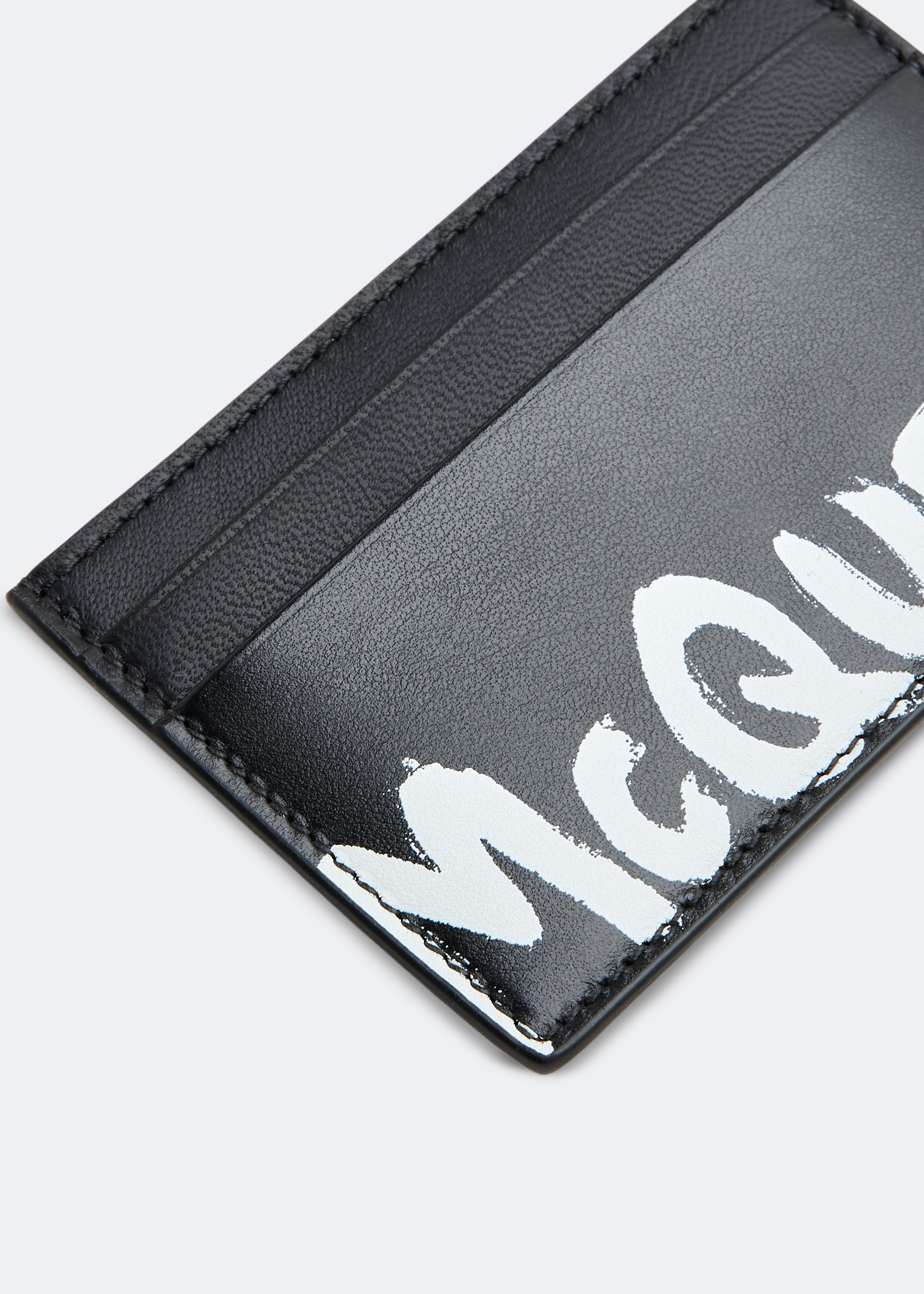 

McQueen Graffiti card case, Black