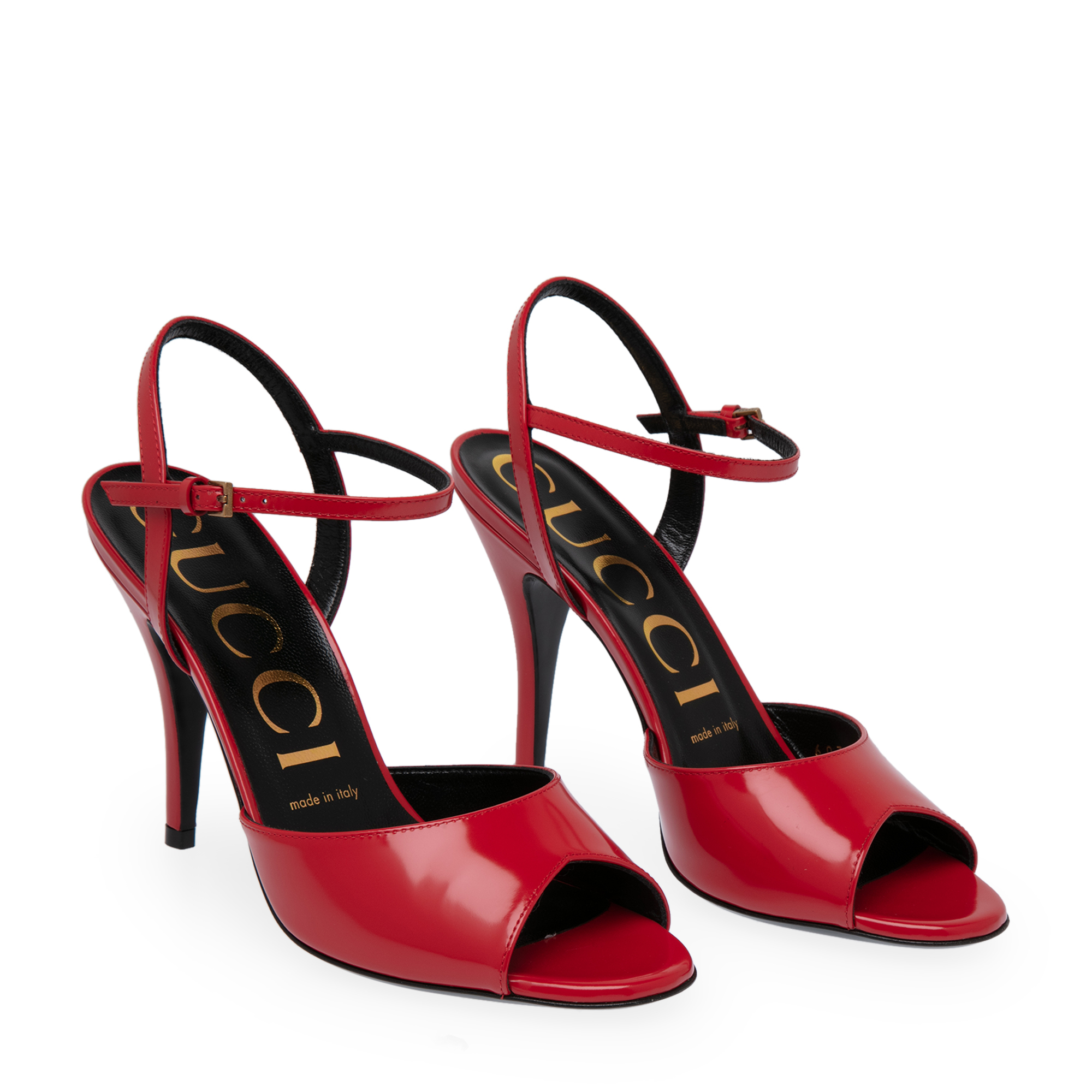 

Patent leather sandals, Red