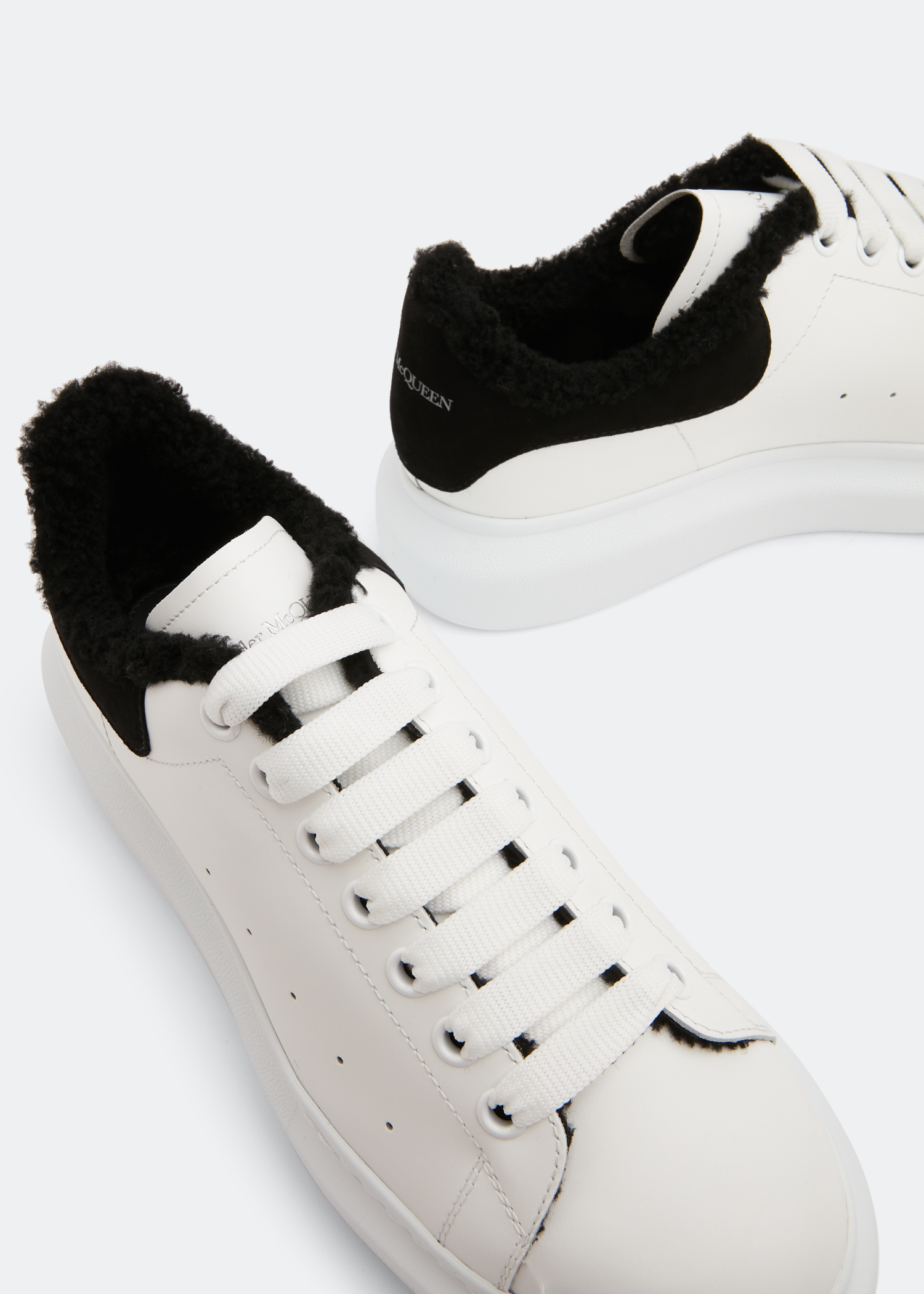 

Oversized leather sneakers, White