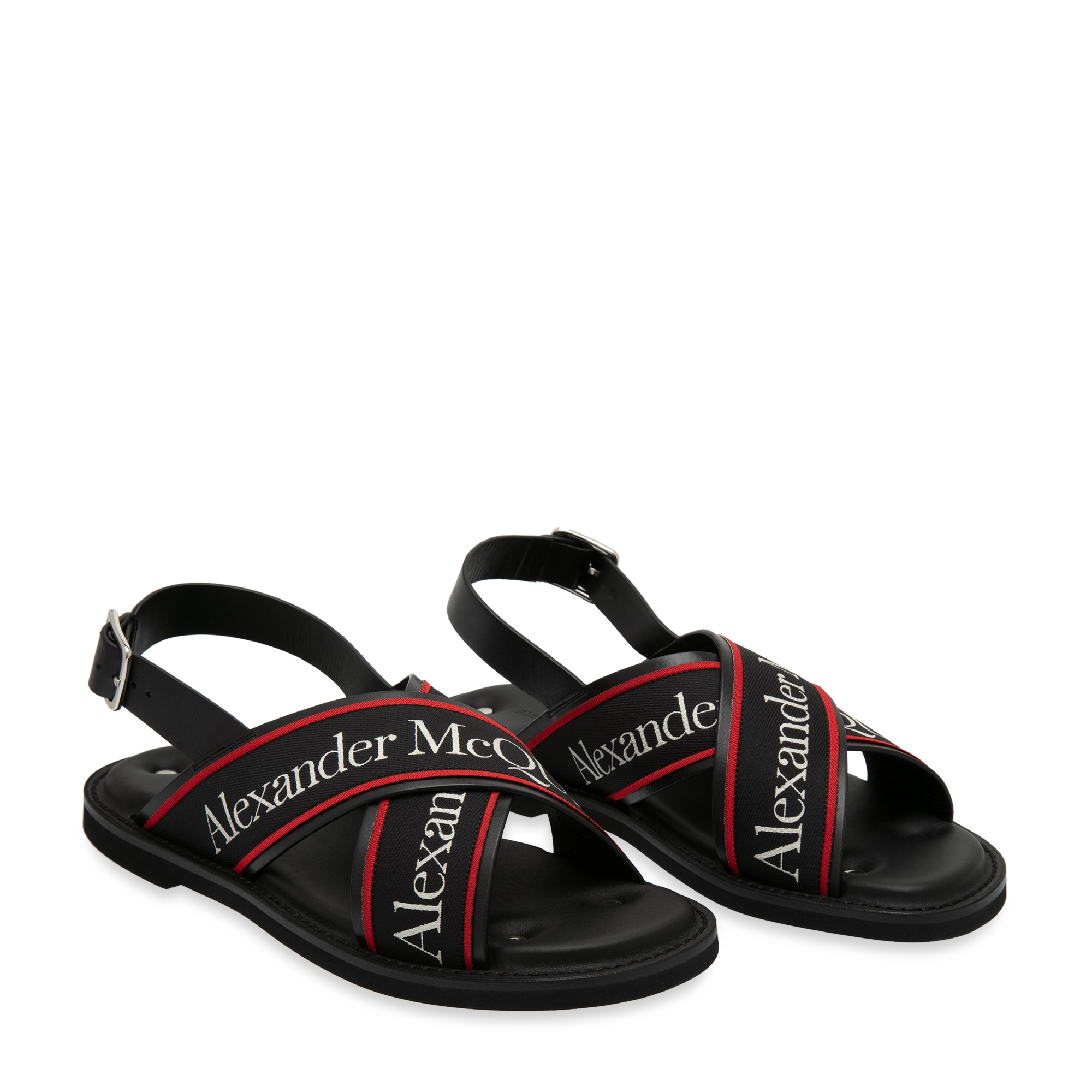 

Logo sandals, Black