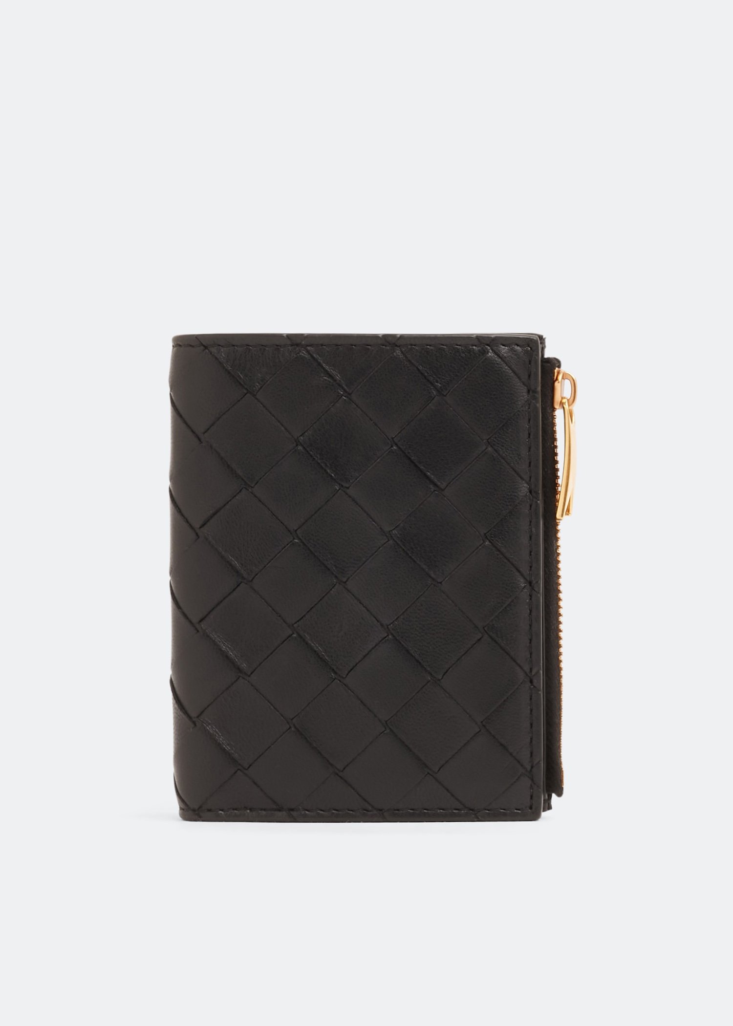 

Bi-fold zip wallet, Black