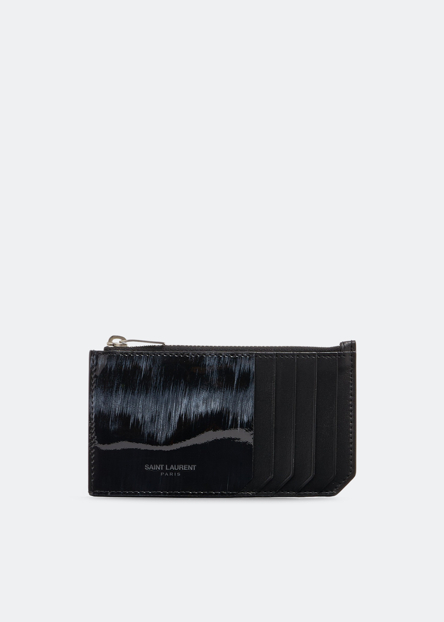 

Fragments zipped card case, Black