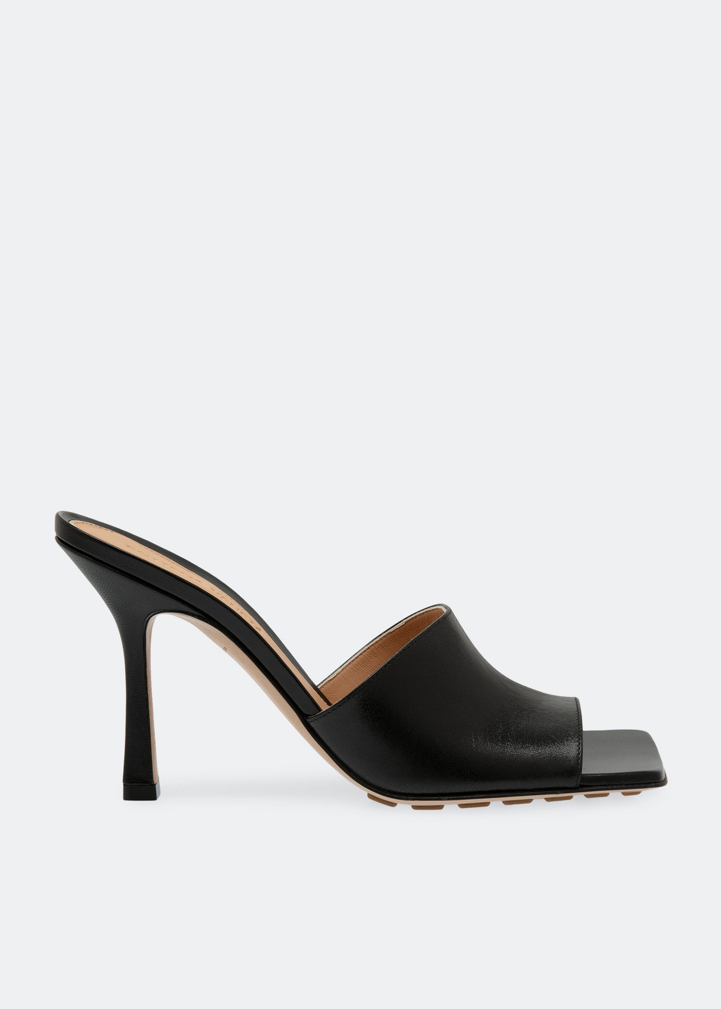 

Stretch leather mules, Black