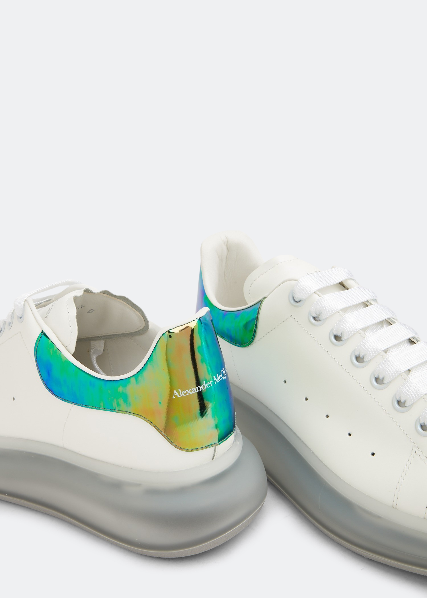 

Oversized leather sneakers, White