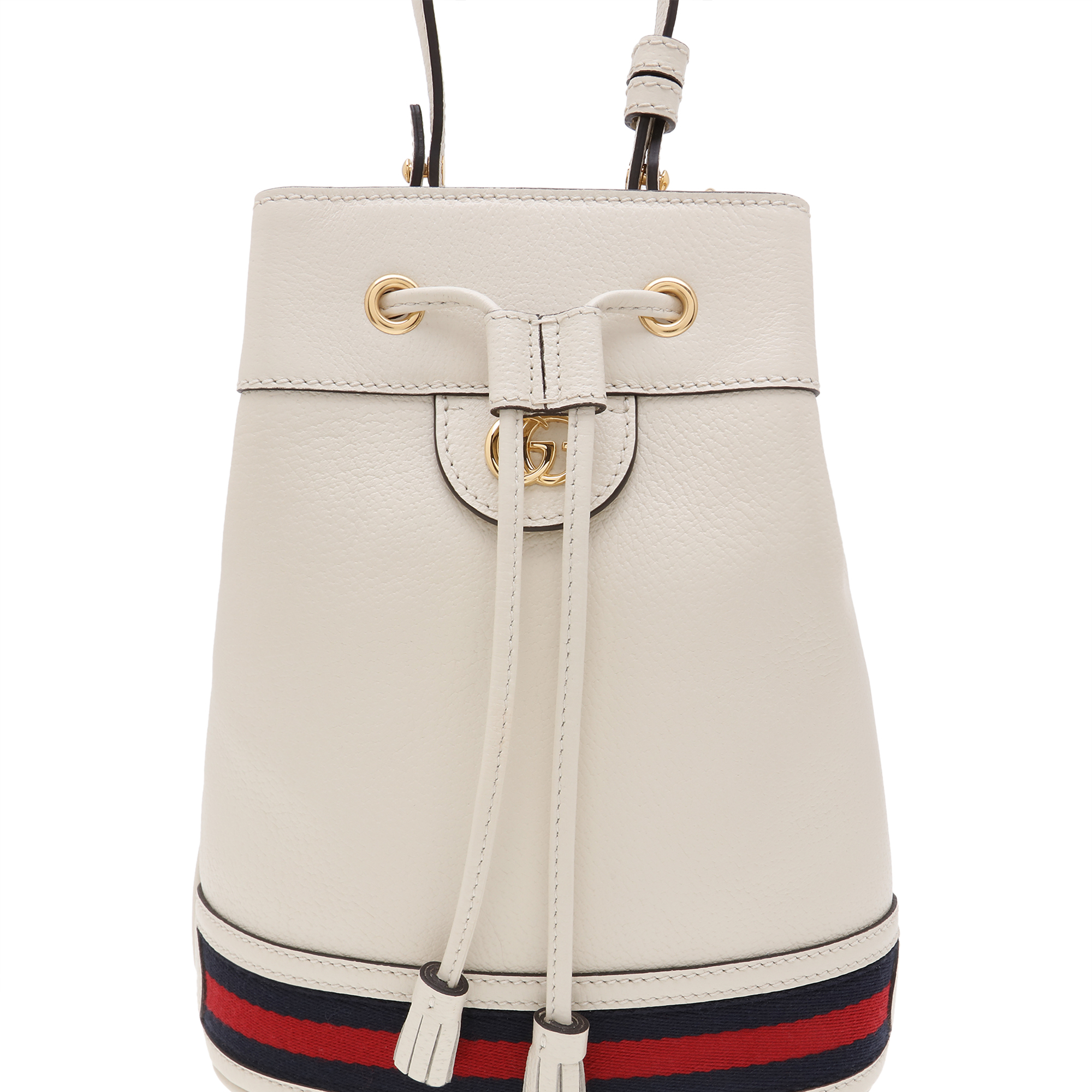 

Ophidia small bucket bag, White